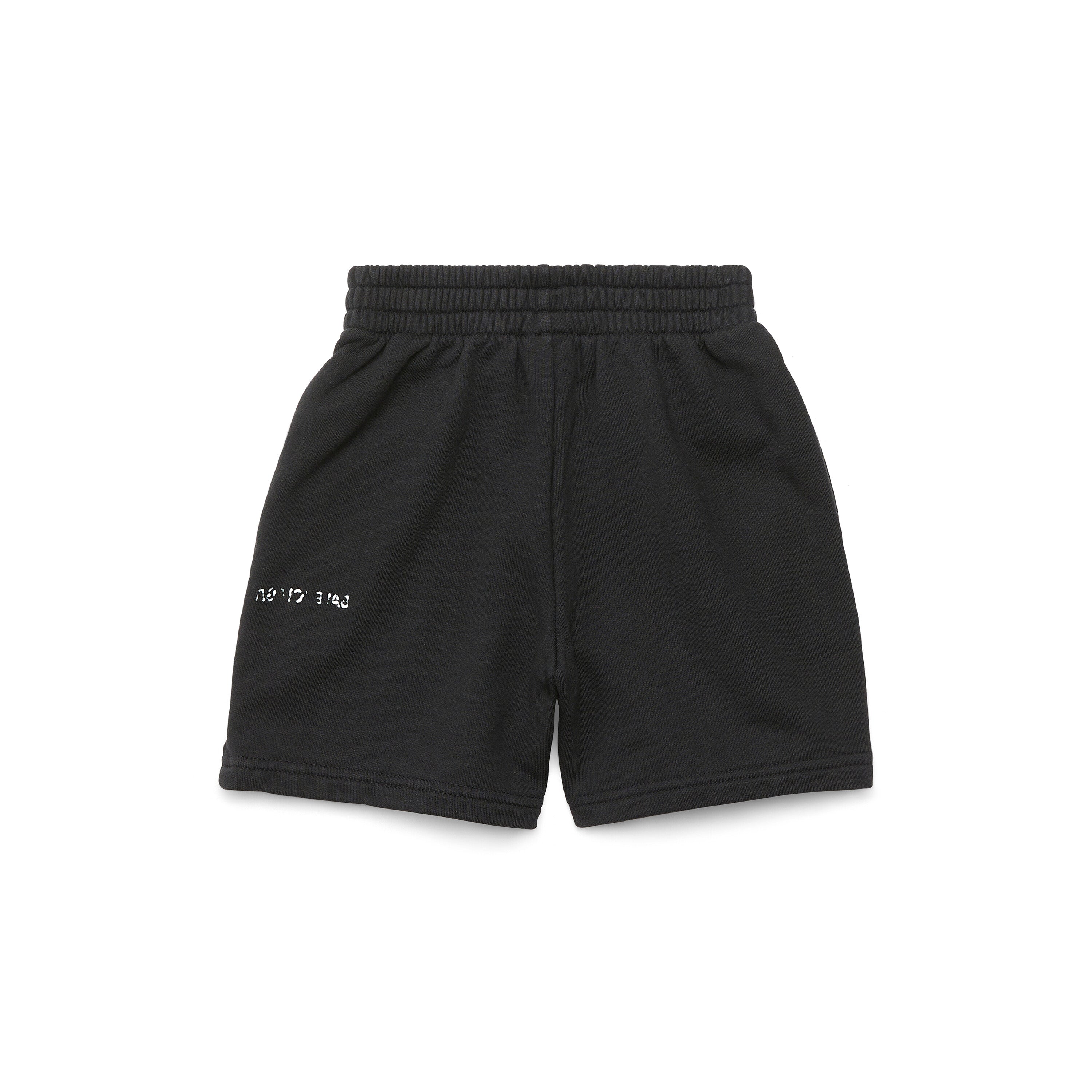 Boys & Girls Black Logo Cotton Shorts