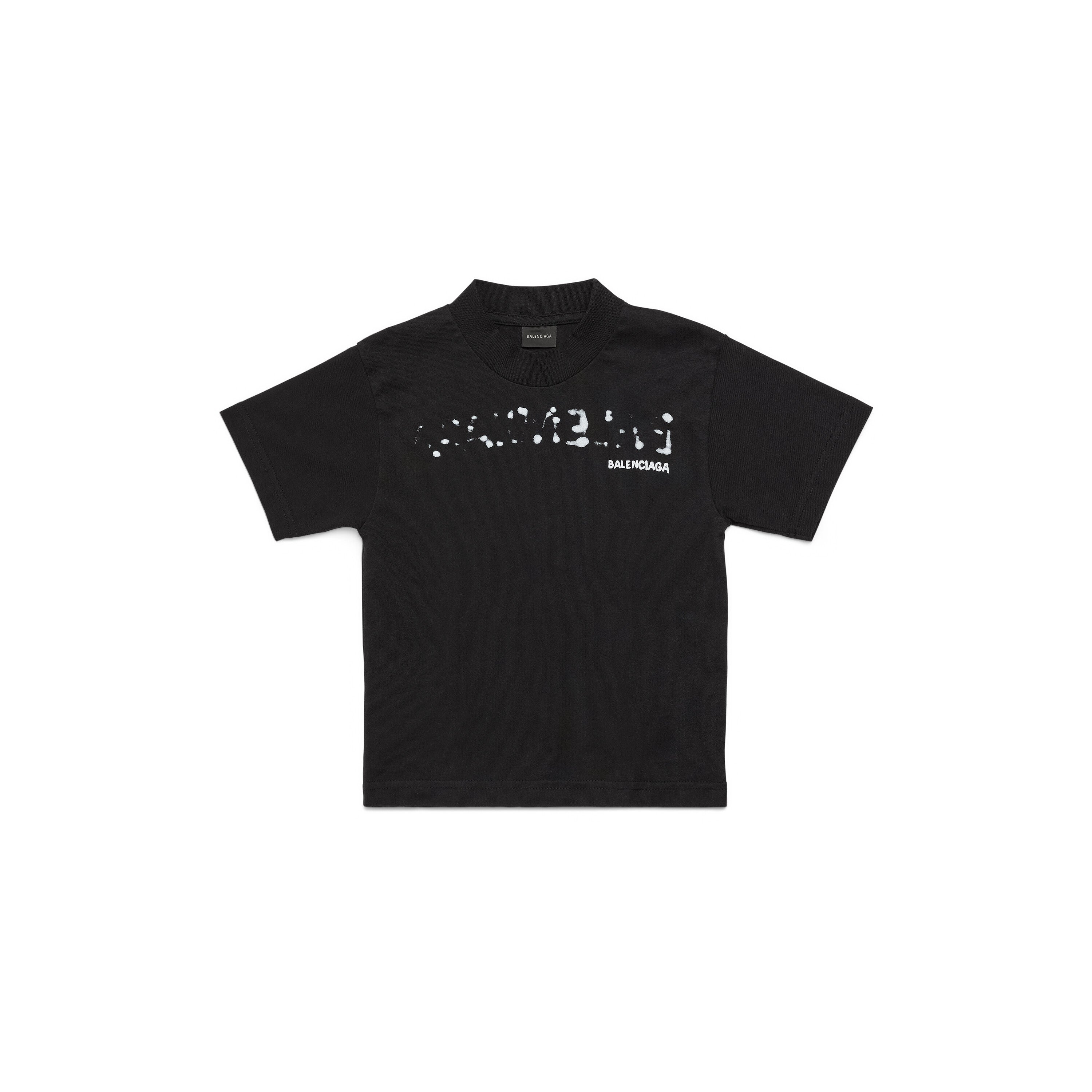 Boys & Girls Black Logo Cotton T-Shirt