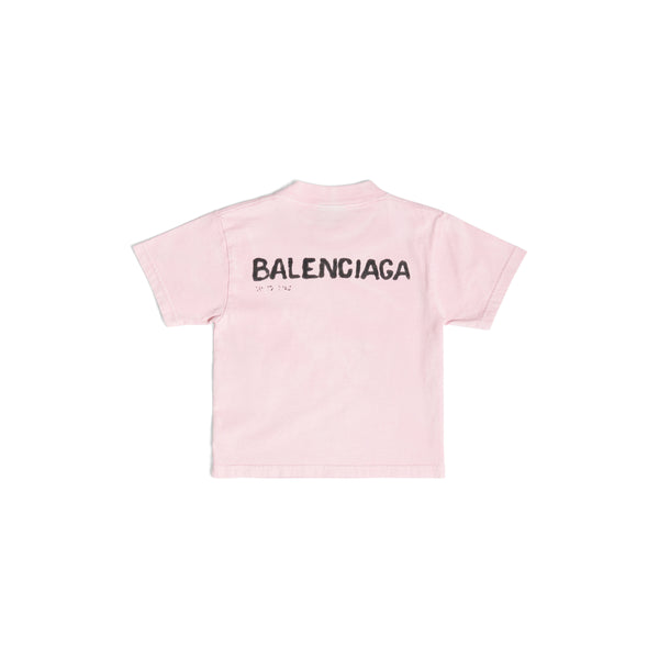 Boys & Girls Pink Logo Cotton T-Shirt