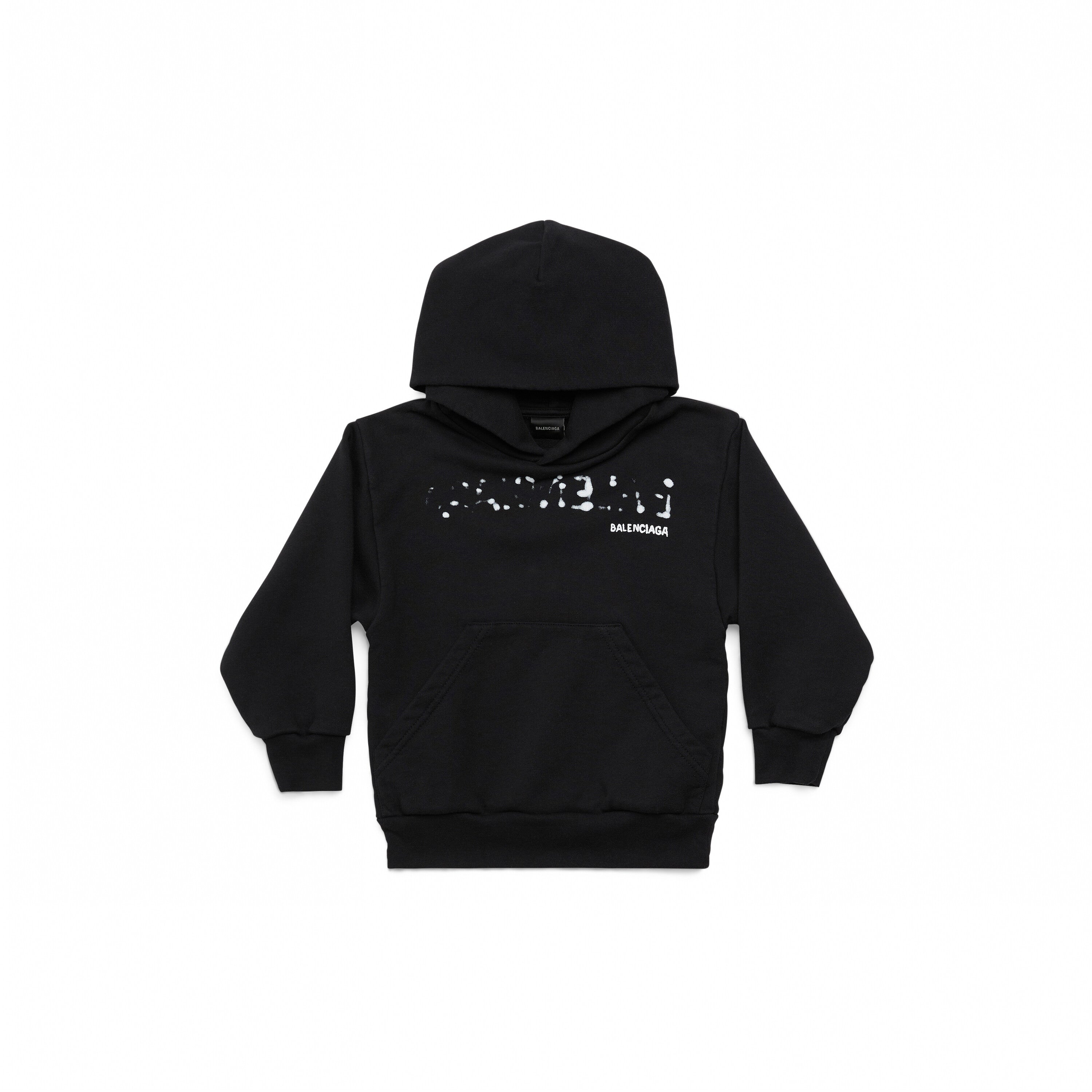 Boys & Girls Black Logo Hooded Sweatshirt