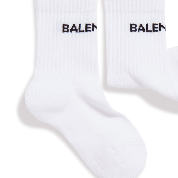 Boys & Girls White Logo Cotton Socks
