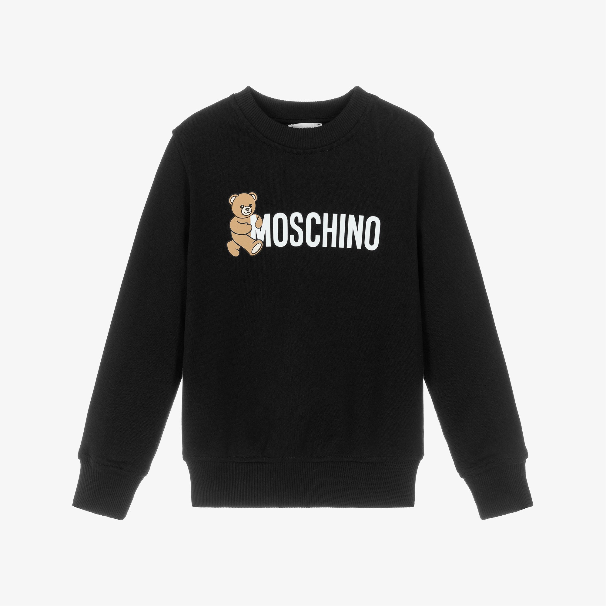 Boys & Girls Black Printed Cotton Sweatshirt