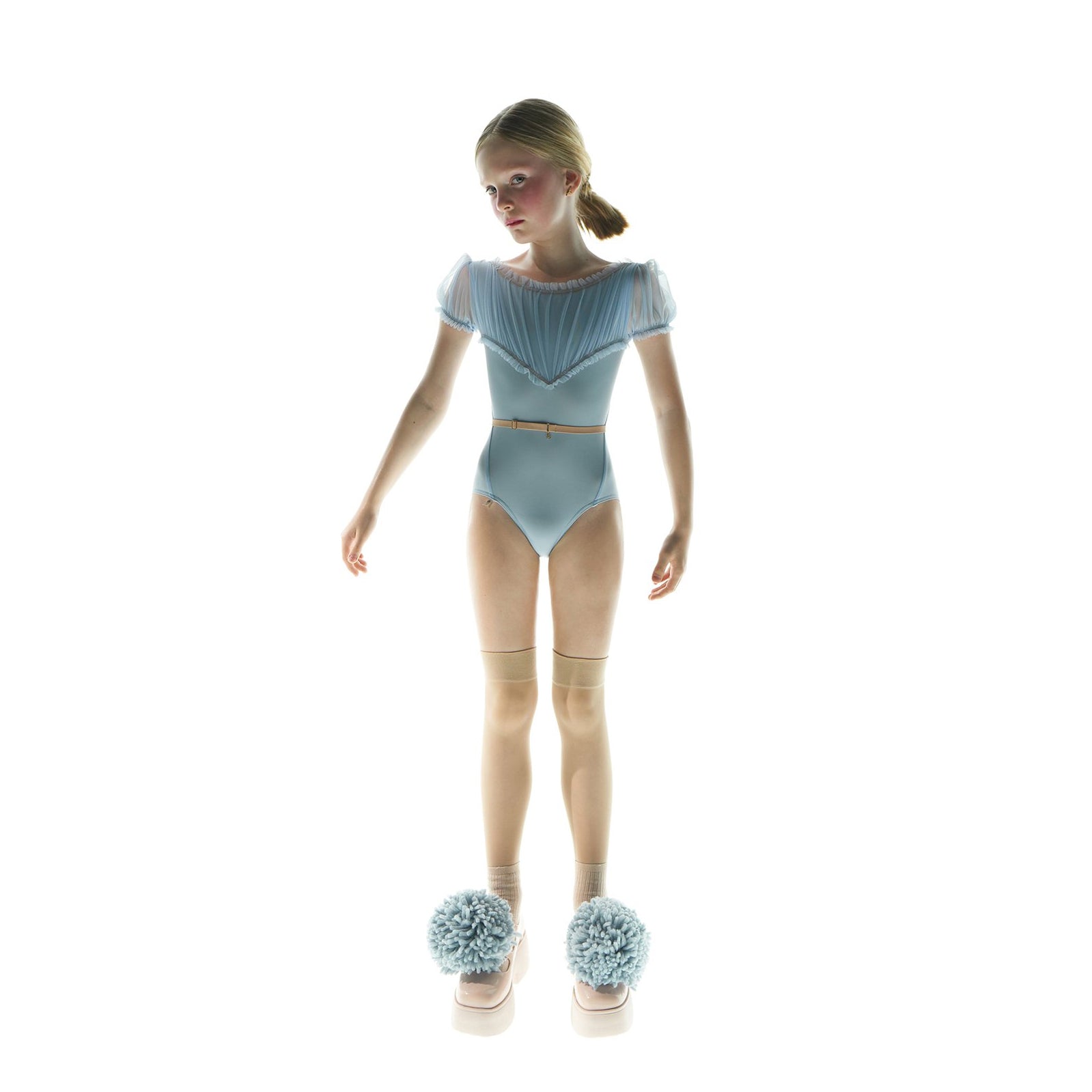 Girls Light Blue Ballet Onesies