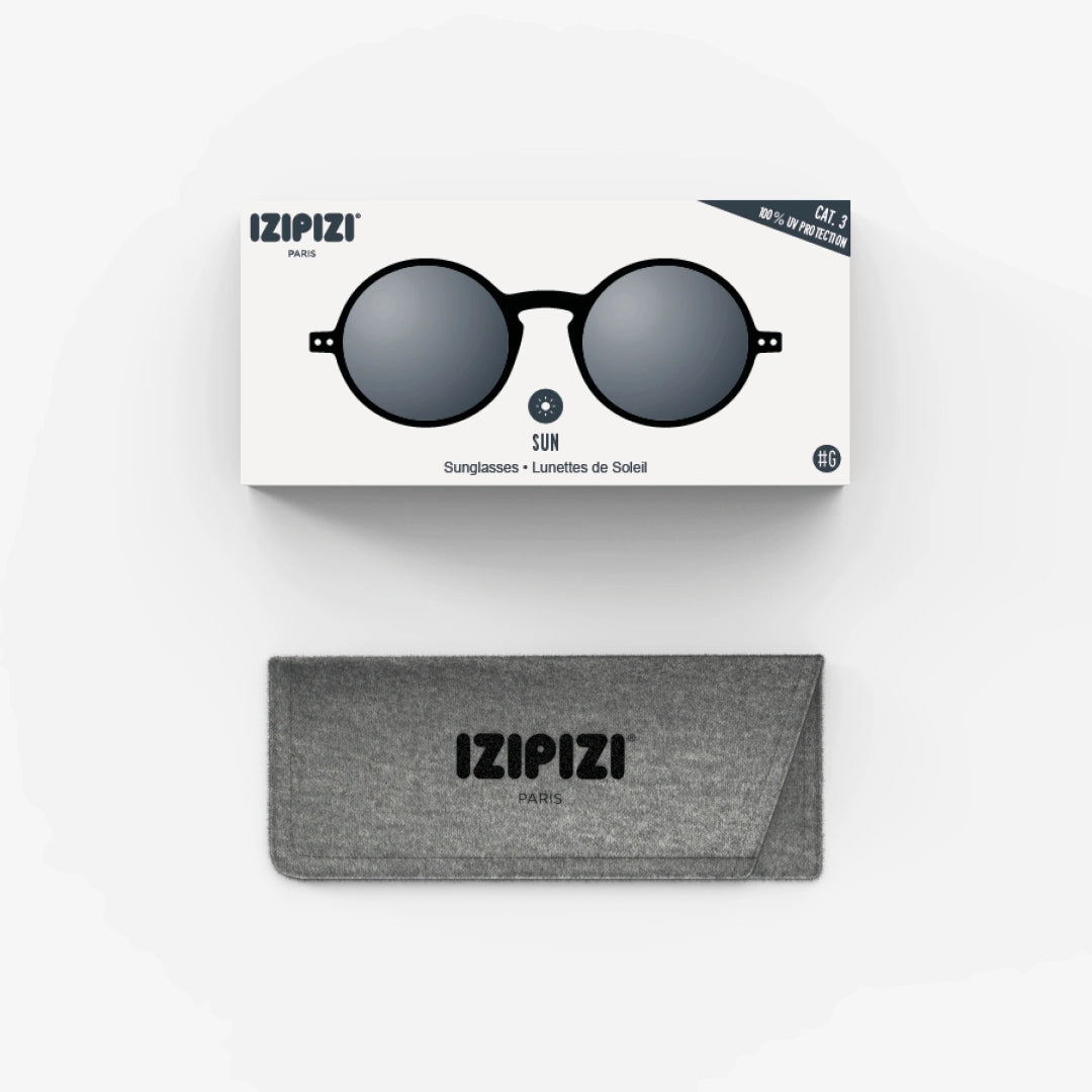 Adult Black "SUN #G" Sunglasses