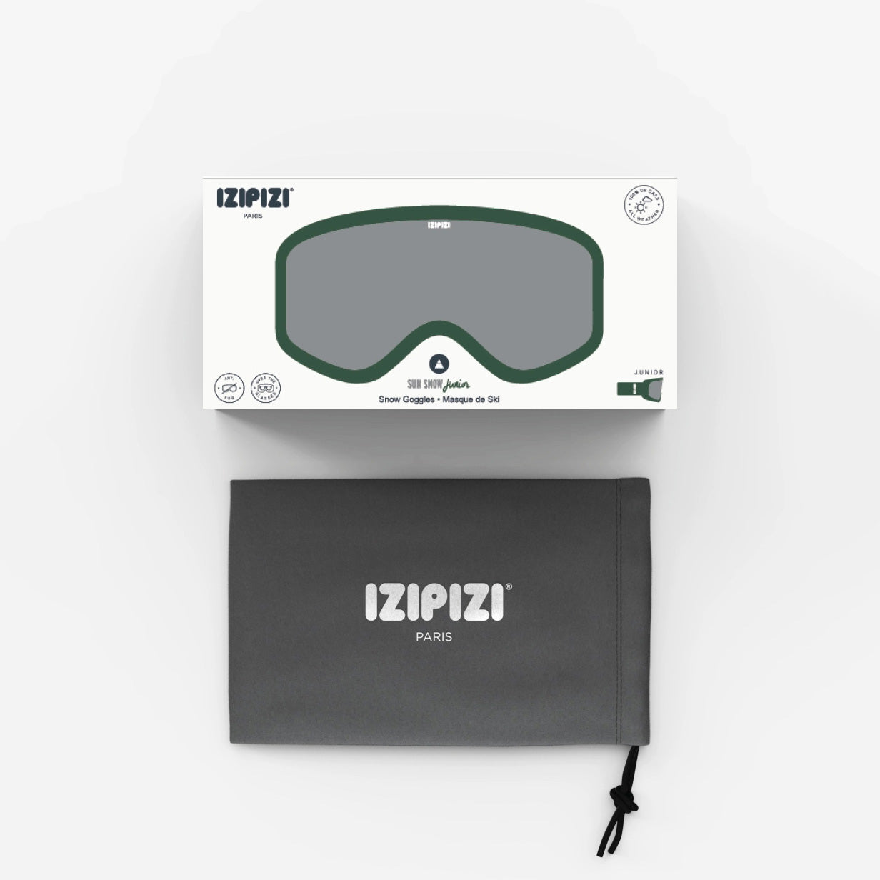 Boys & Girls Green Ski Sunglasses(4-10Y)