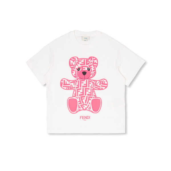 Girls Pink Bear Cotton T-Shirt