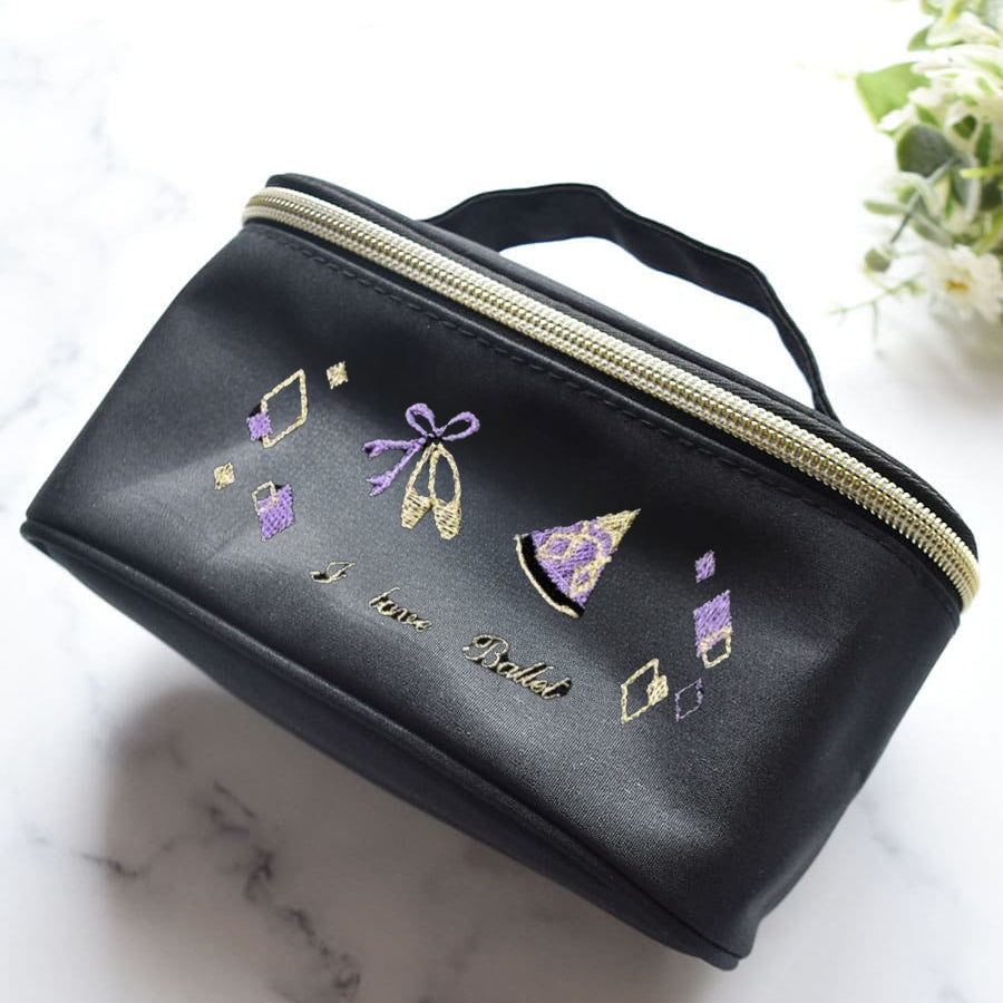 Girls Black"g60/C(Allerkinada)Purple"Vanity Pouch(M宽17x高9x深6.5cm)