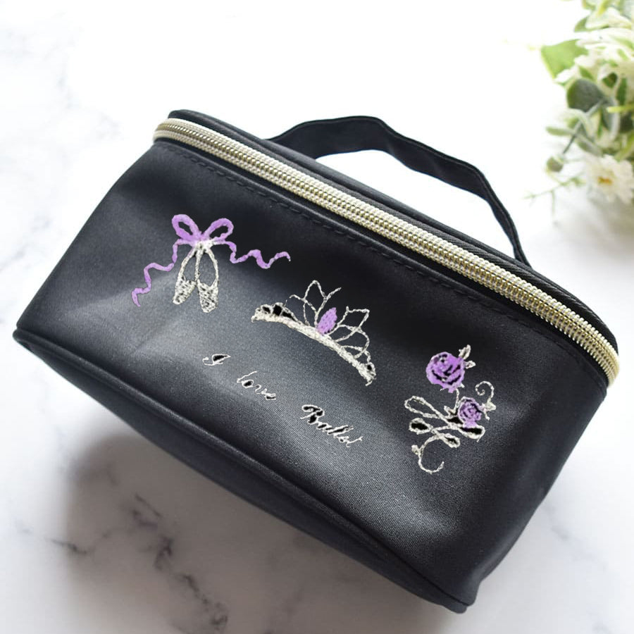 Girls Black"g60/F(Lyra Fairy)Purple"Vanity Pouch(M宽17x高9x深6.5cm)