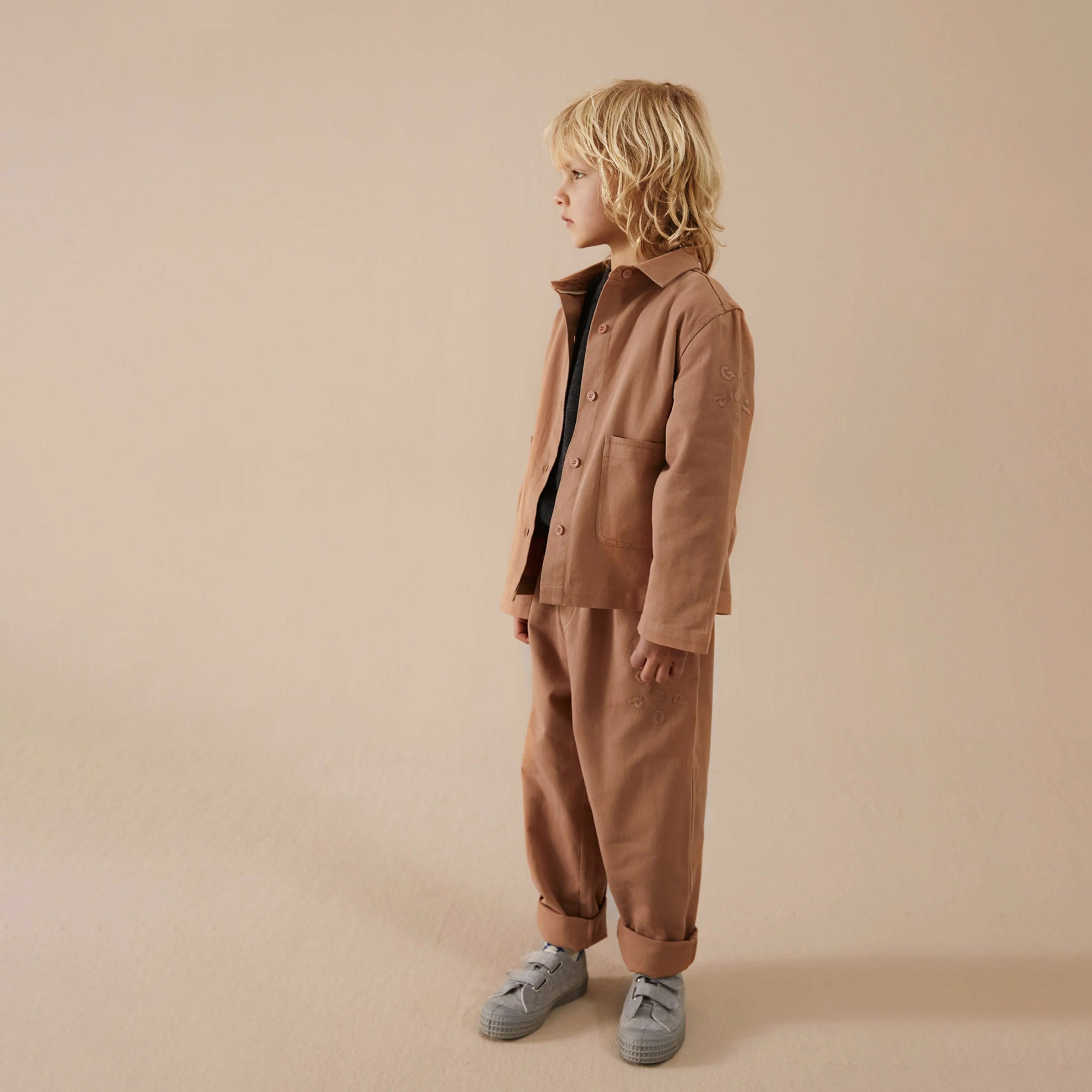 Boys & Girls Khaki Cotton Jacket