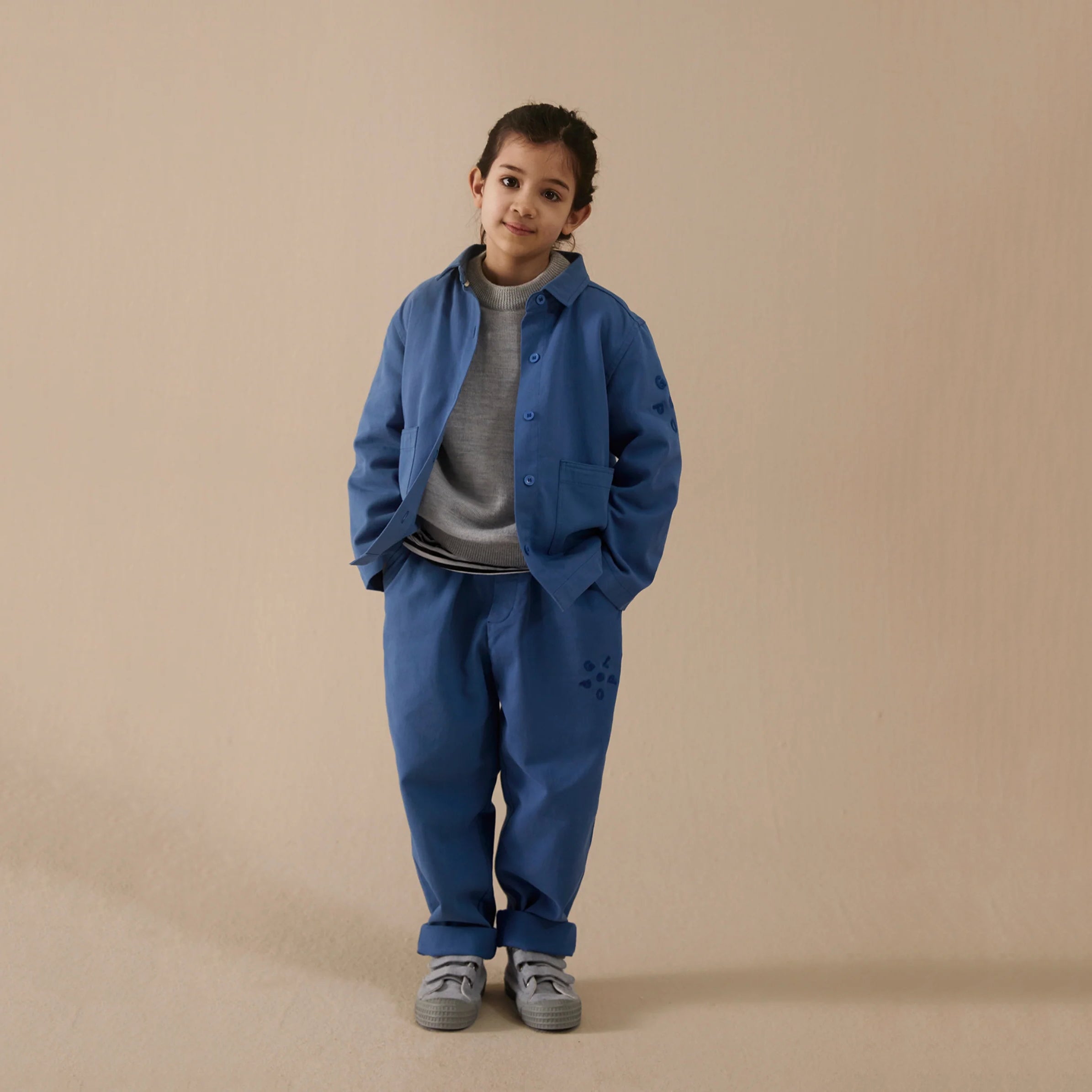 Boys & Girls Blue Cotton Jacket