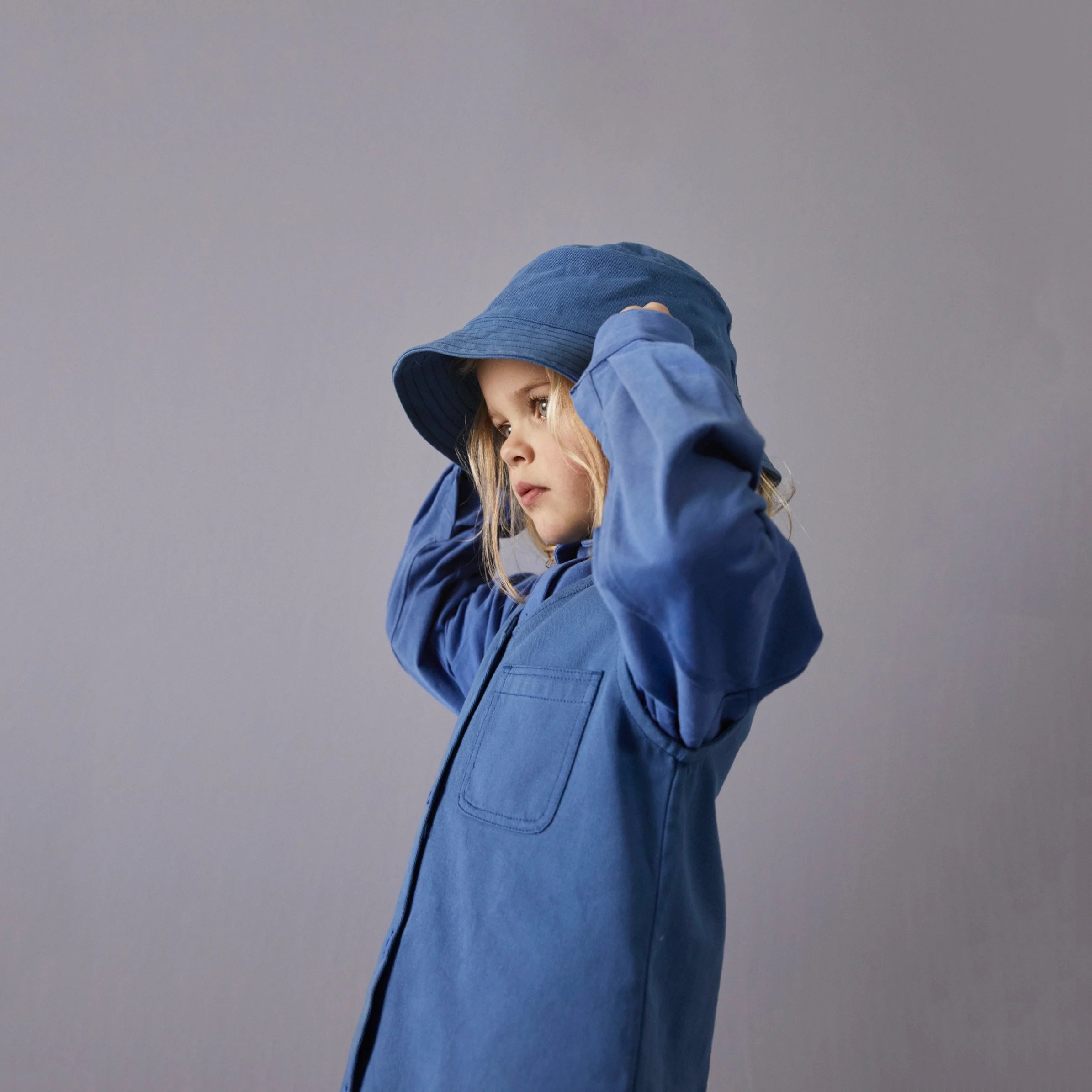 Girls Blue Cotton Dress