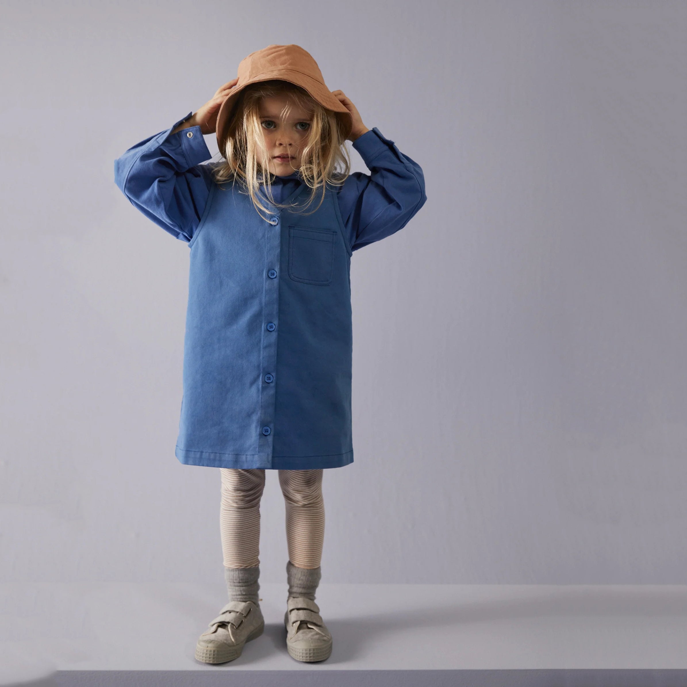 Girls Blue Cotton Dress