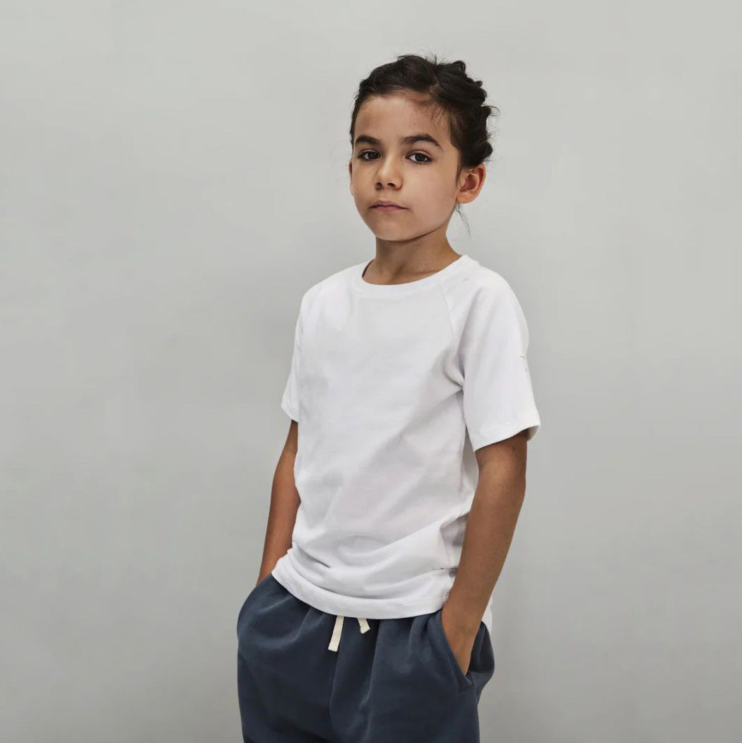 Boys & Girls White Cotton T-Shirt