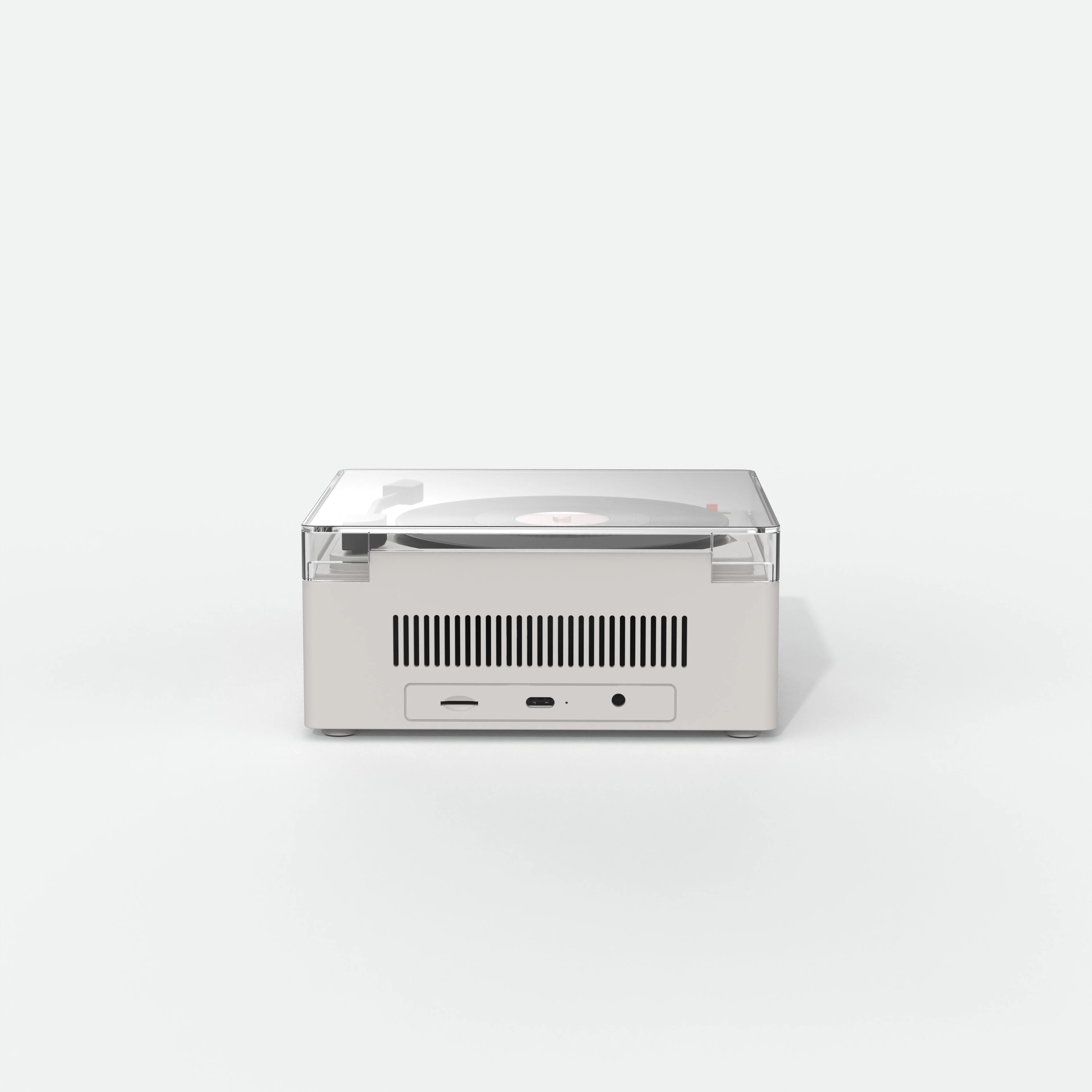 Grey Speaker and Alarm Clock