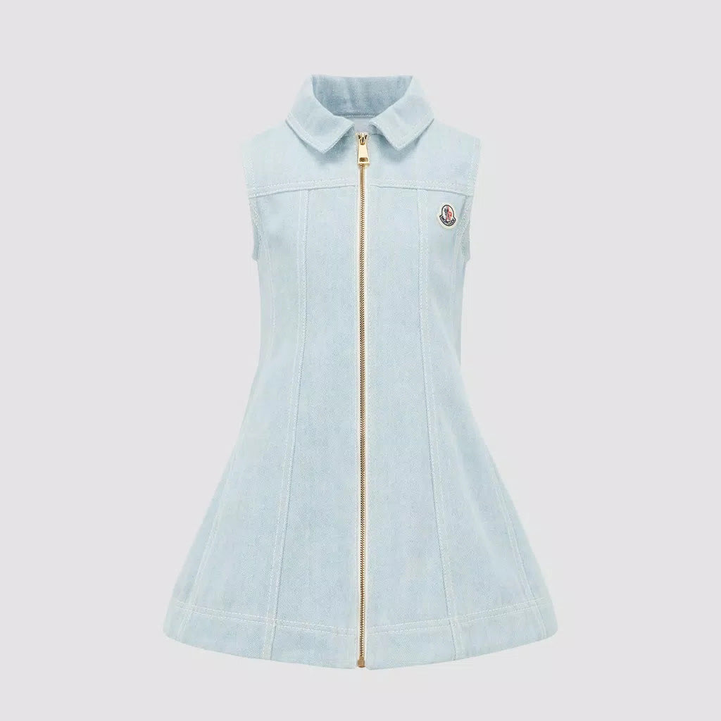 Girls Light Blue Denim Dress