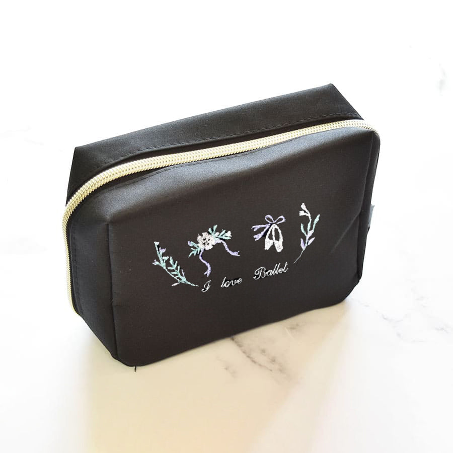 Girls Black"item27/D"Vanity Pouch(长12x宽15x深5.5cm)