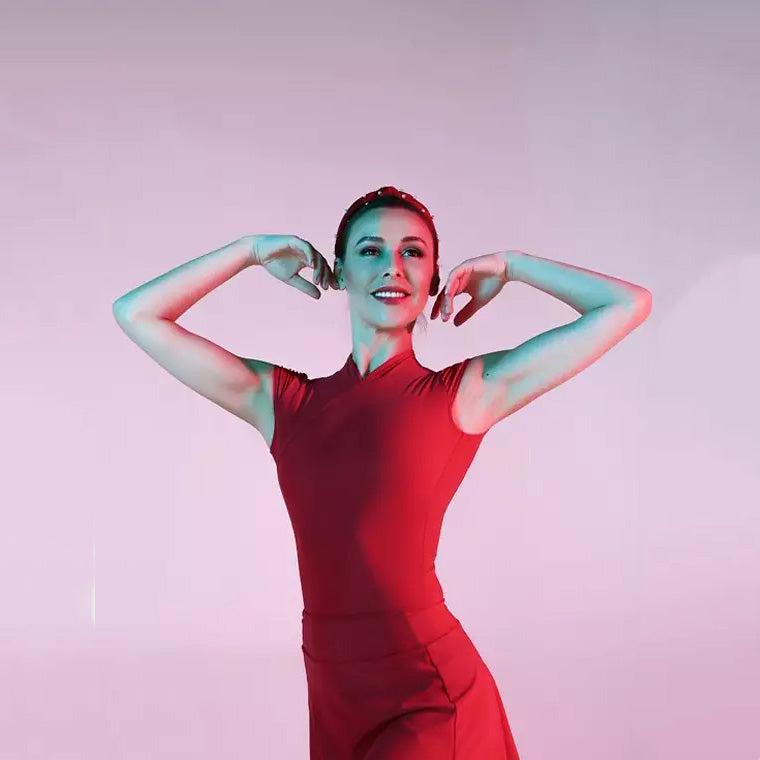 Girls Red Ballet Onesies