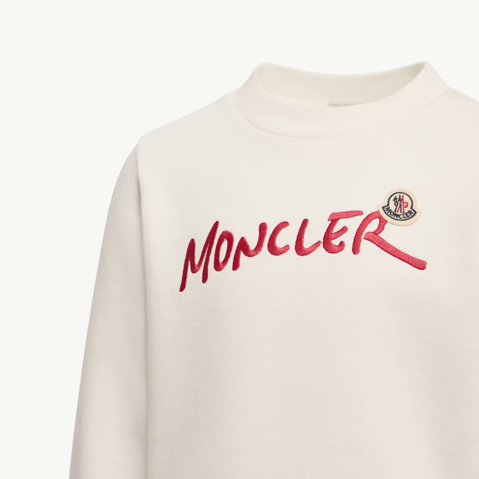 Boys White Embroidered Logo Cotton Sweatshirt