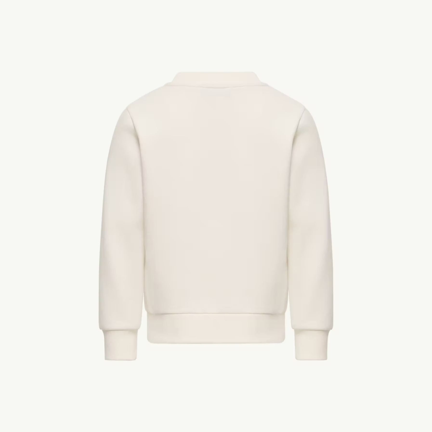 Boys White Embroidered Logo Cotton Sweatshirt