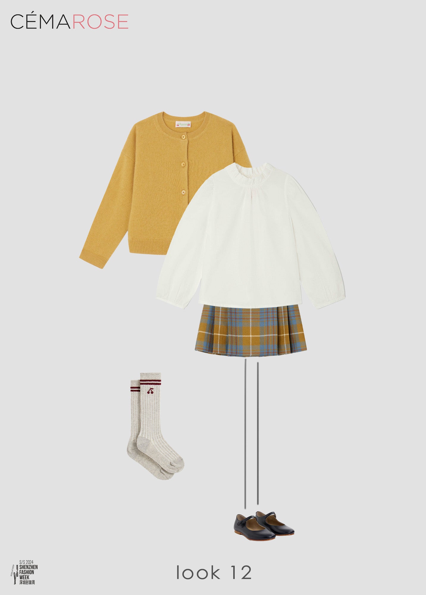 Girls Yellow Cashmere Cardigan