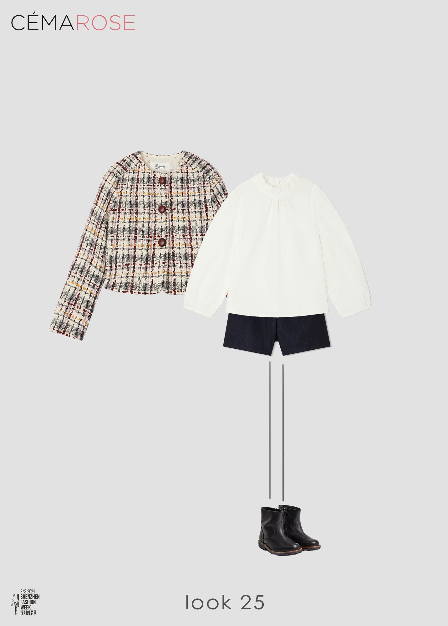 Girls Navy Wool Shorts