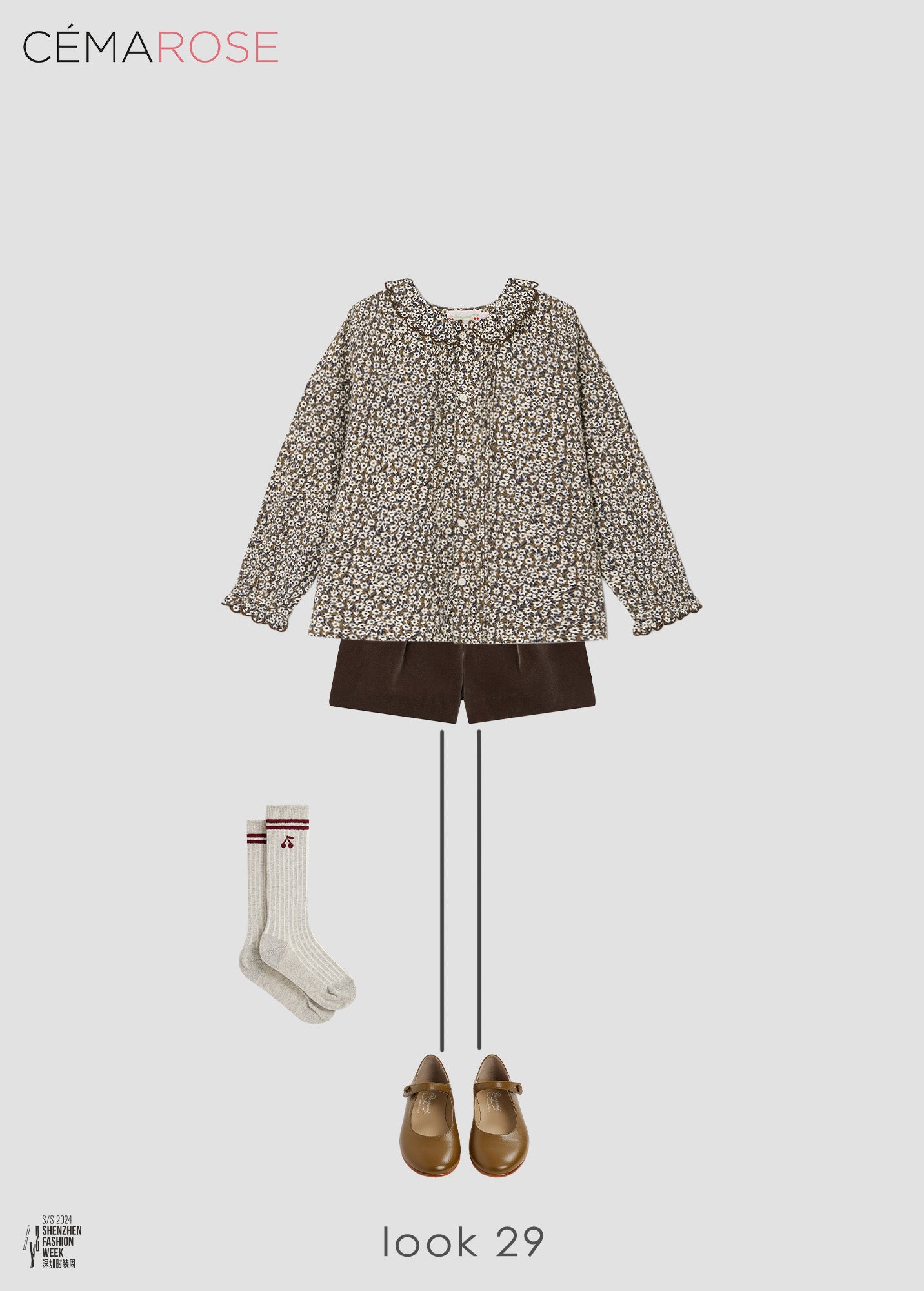Girls Army Green Flat Shoes