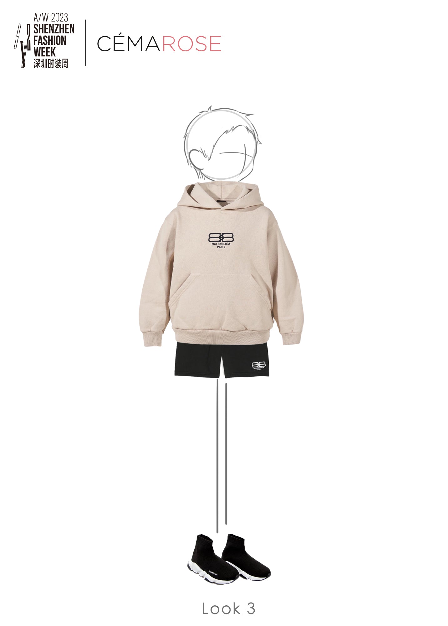Boys & Girls Beige Hooded Cotton Sweatshirt