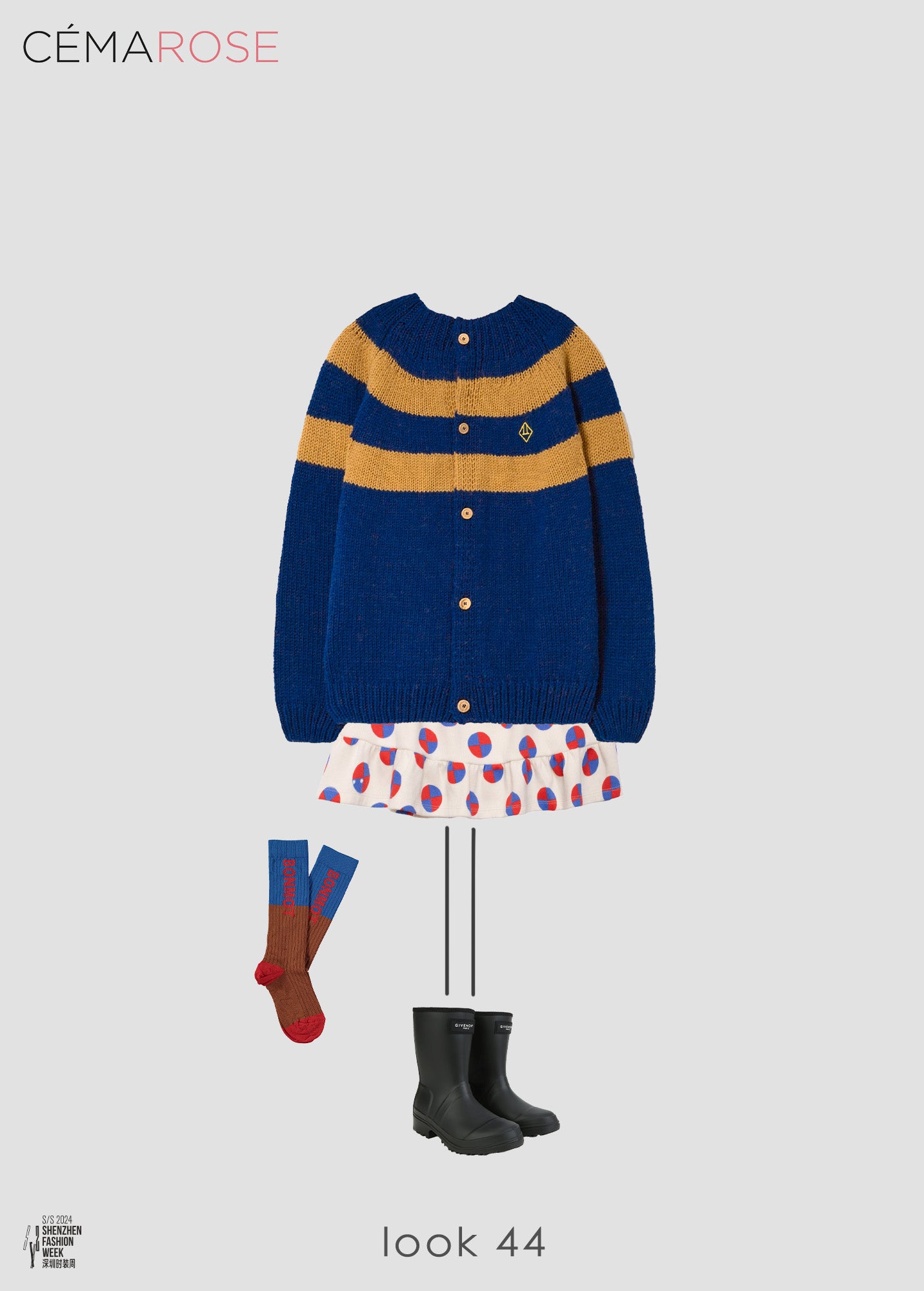 Boys & Girls Navy Wool Cardigan