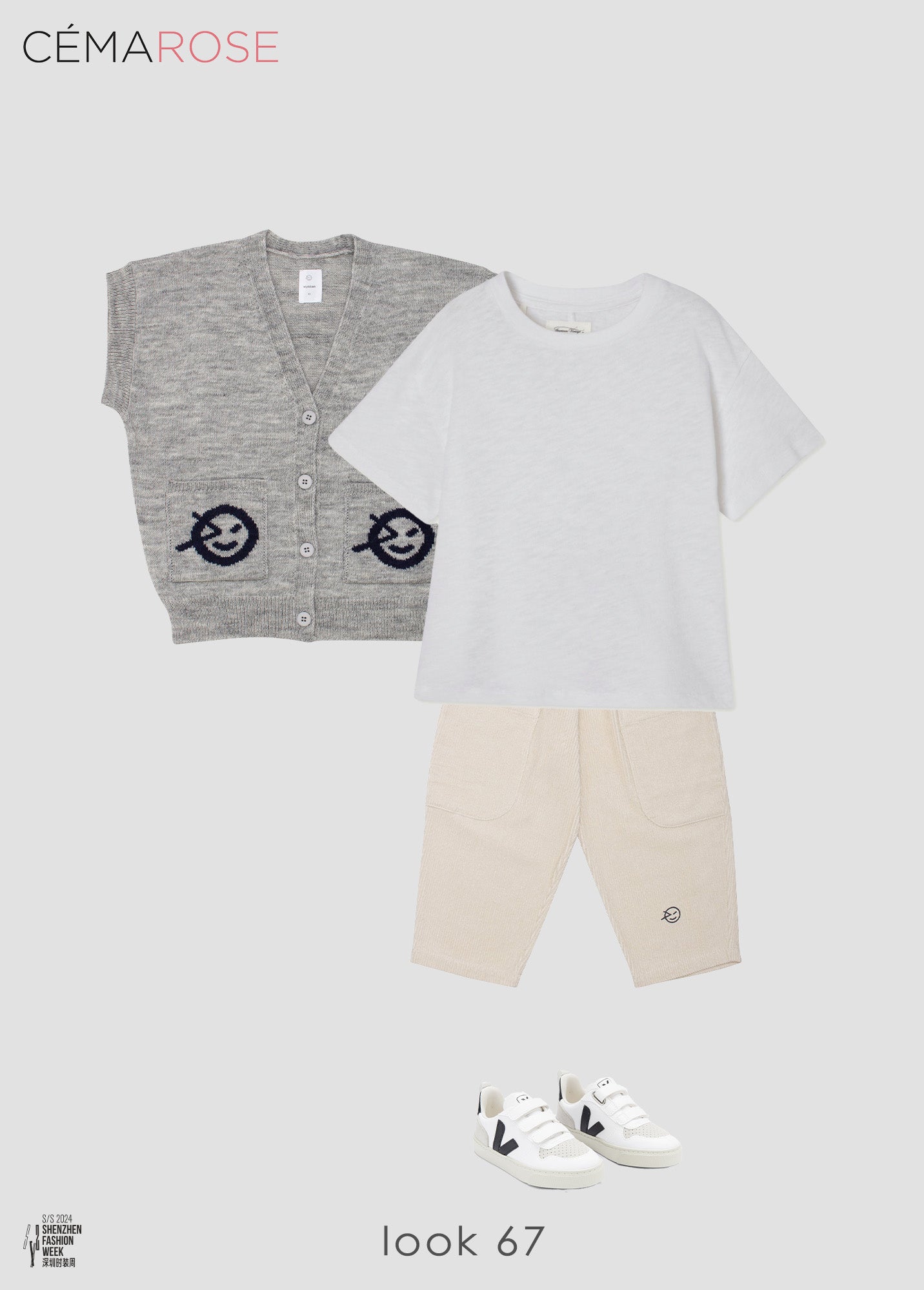 Boys & Girls White Cotton T-Shirt