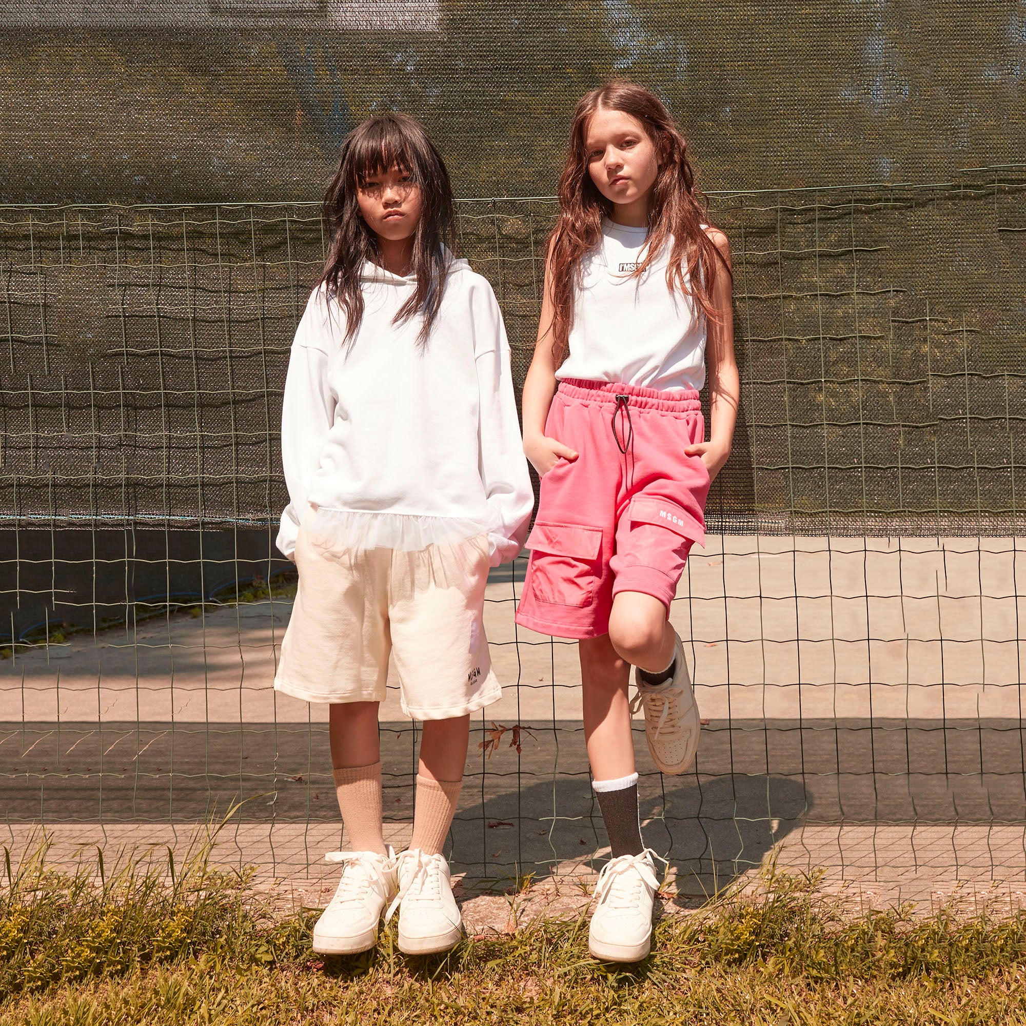 Boys & Girls Cream Cotton Shorts