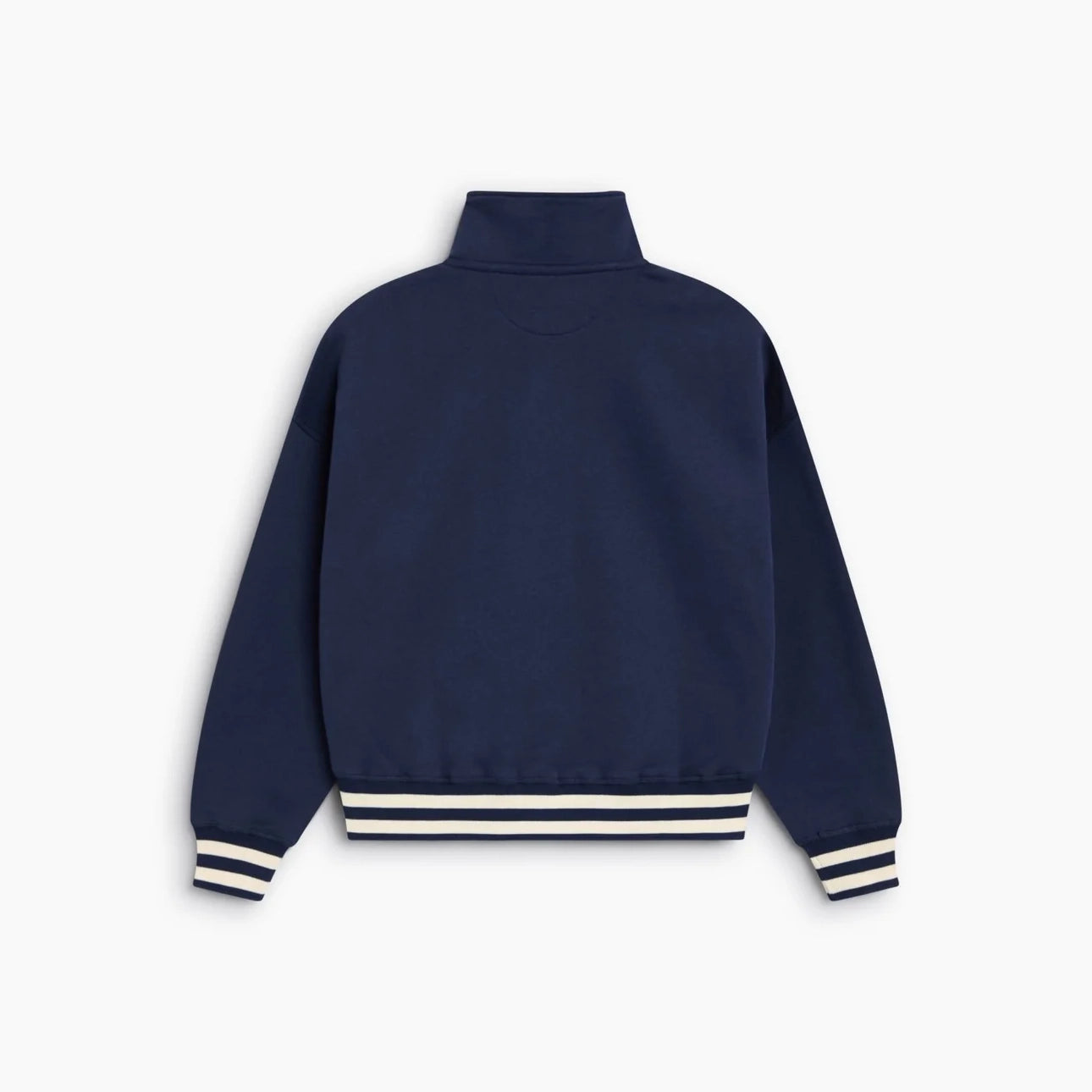 Boys & Girls Navy Mock-neck Cotton Sweatshirt