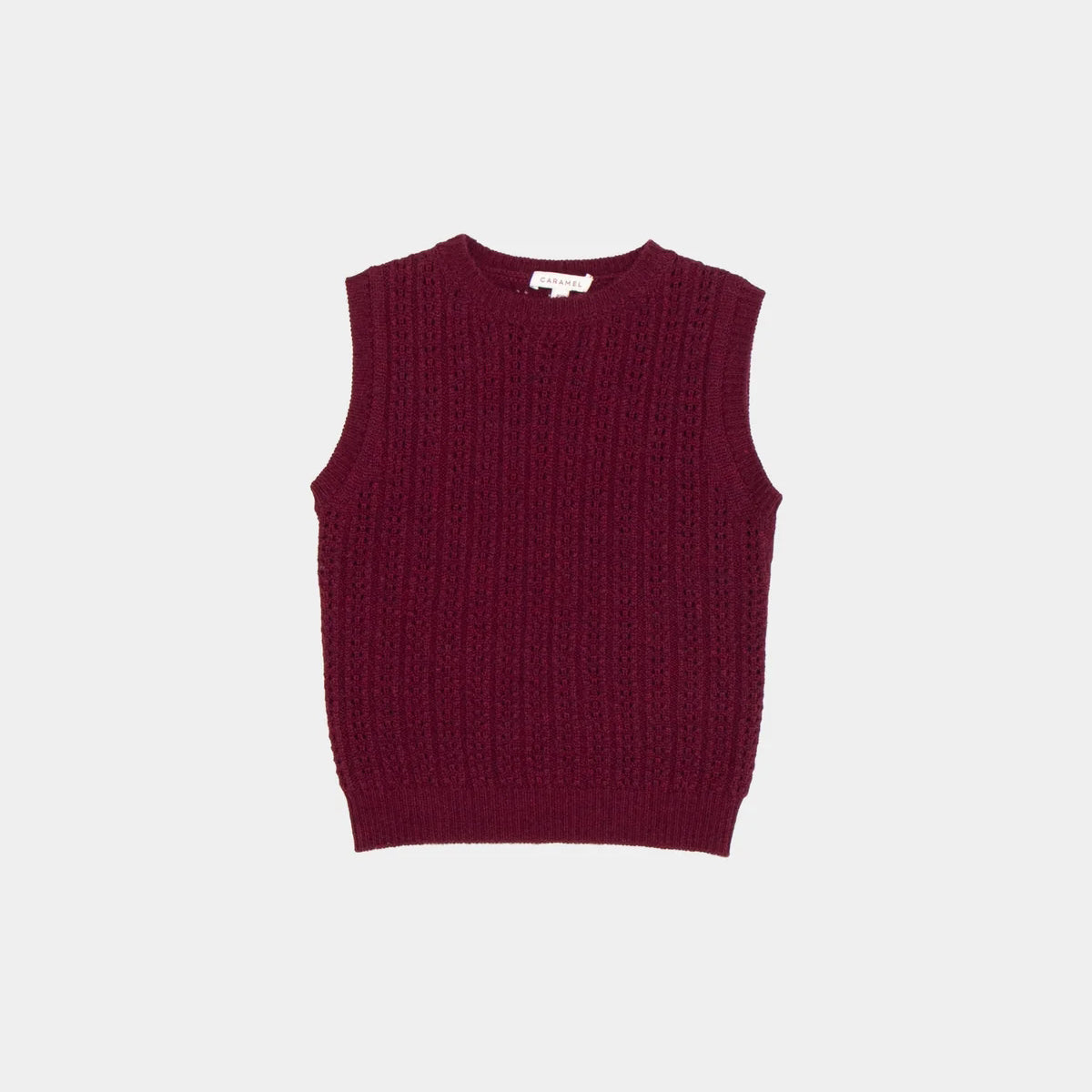 Boys & Girls Wine Red Wool Vest