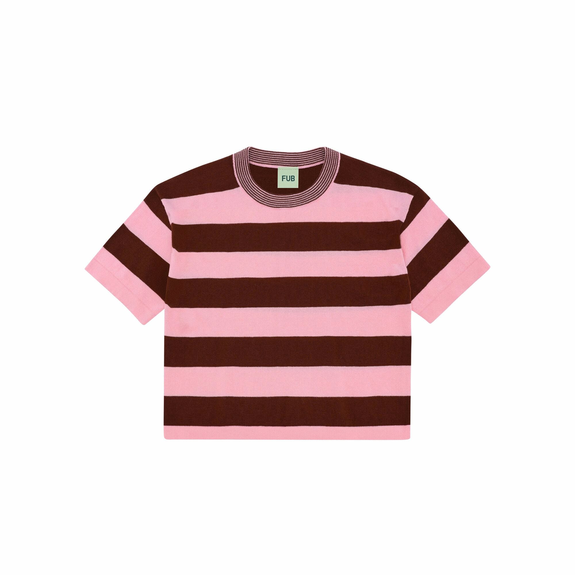Boys & Girls Pink Stripes Cotton Knit T-Shirt