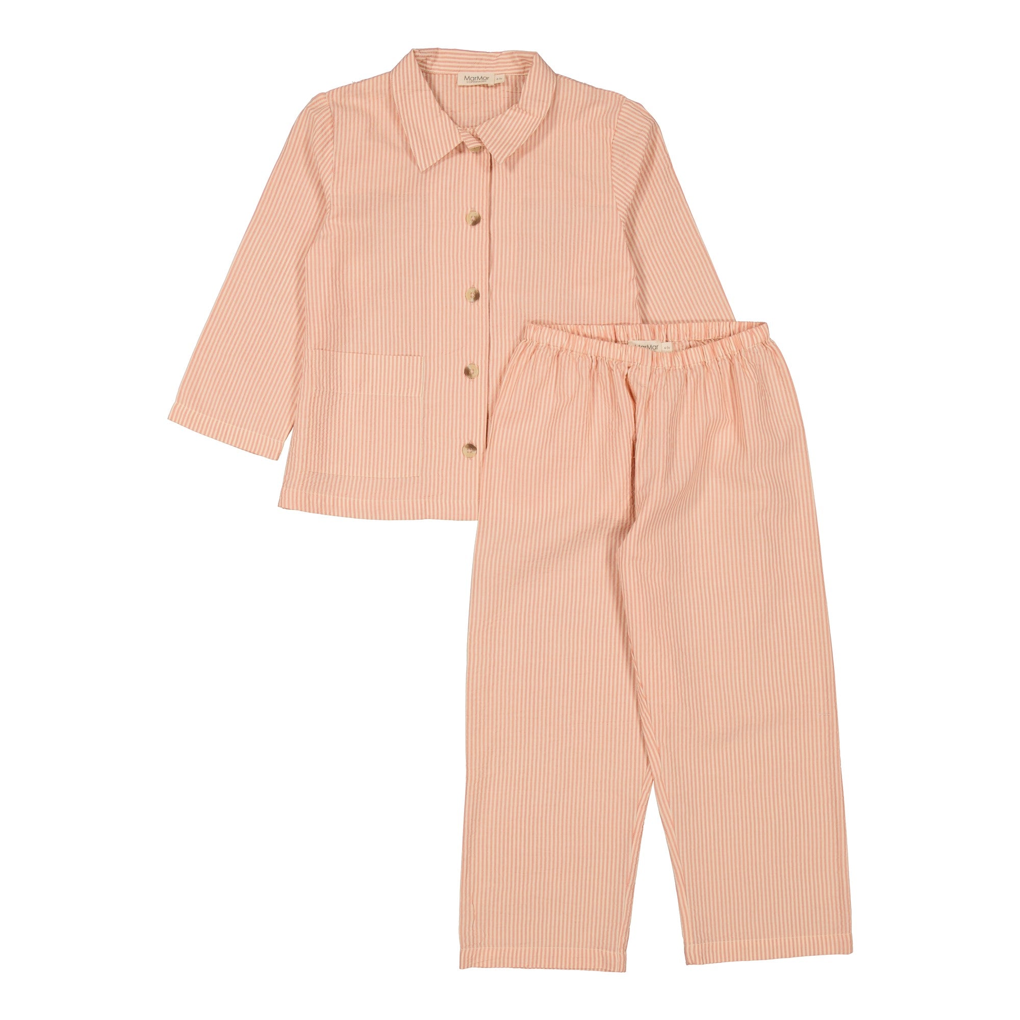 Boys & Girls Pink Stripes Cotton Nightwear Set