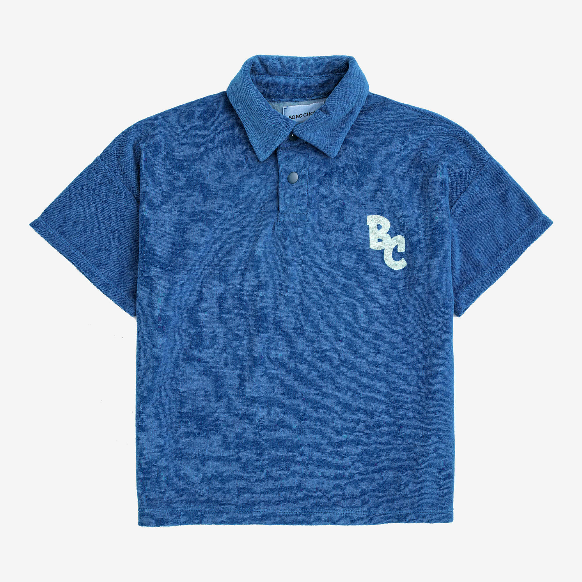 Boys Blue Logo Cotton Polo Shirt