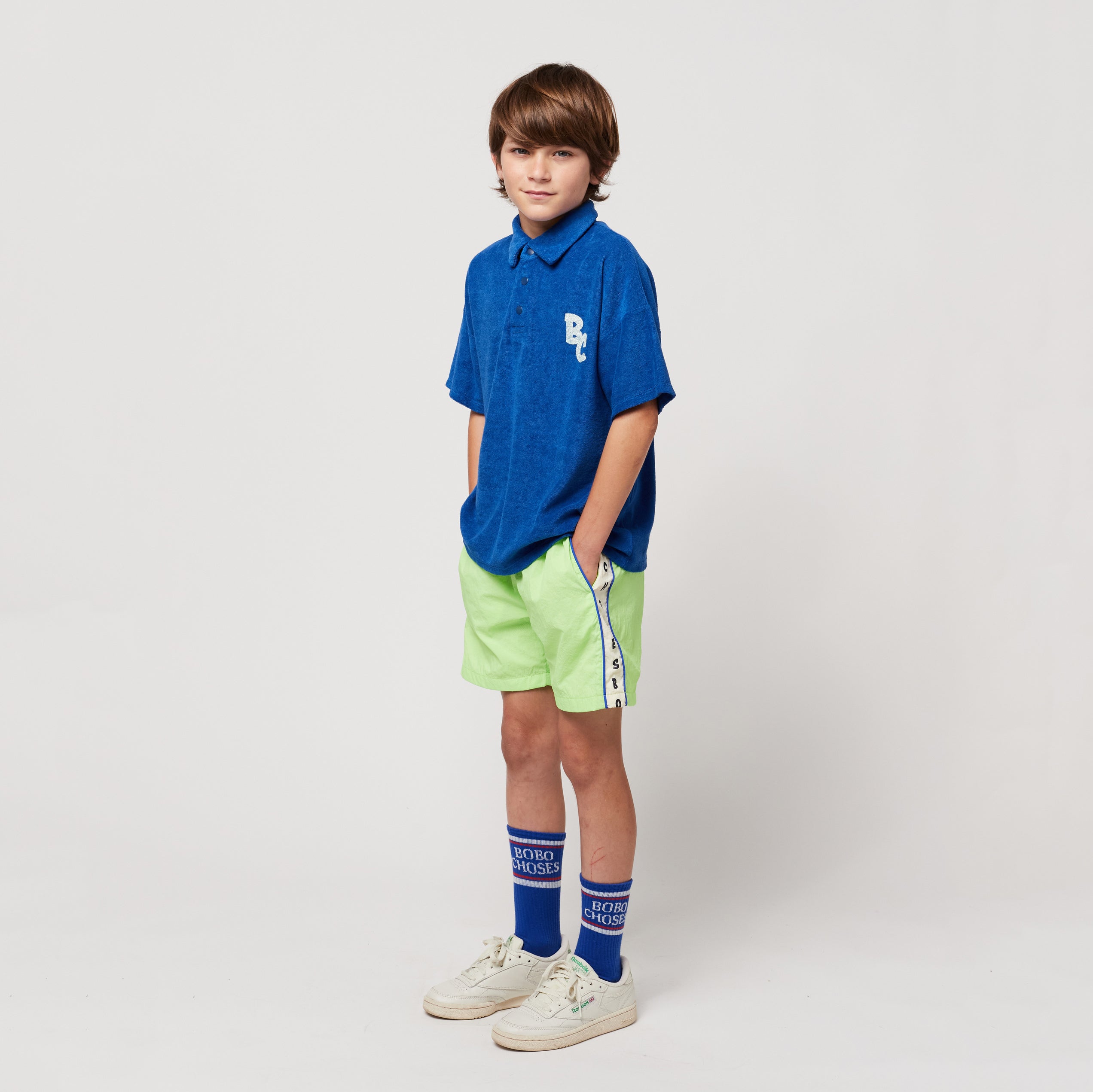 Boys Blue Logo Cotton Polo Shirt