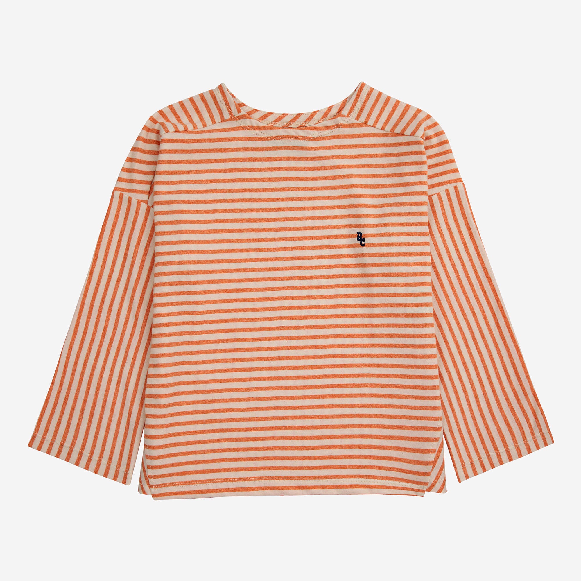 Boys & Girls Orange Stripes Cotton T-Shirt