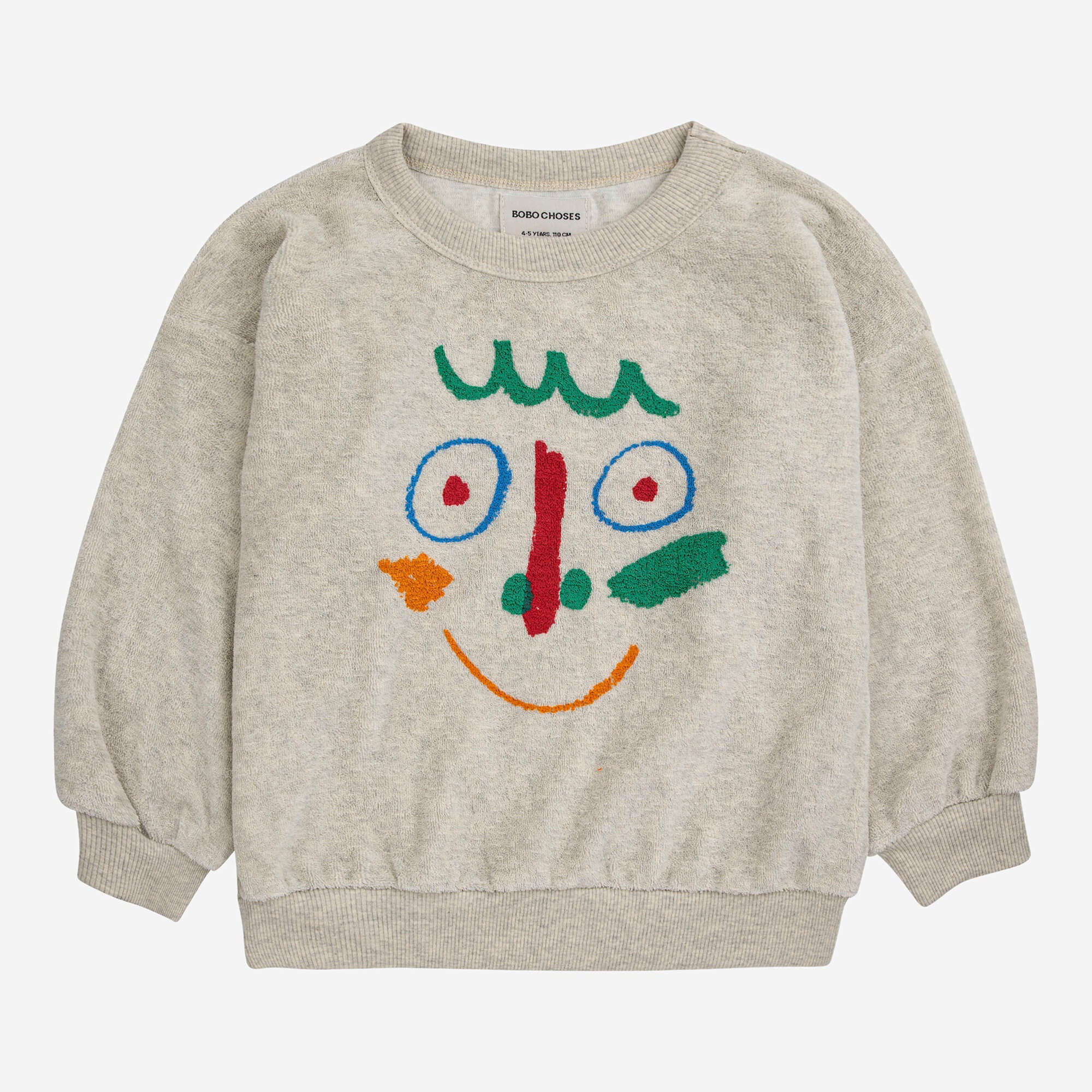 Boys & Girls Light Grey Cotton Sweatshirt