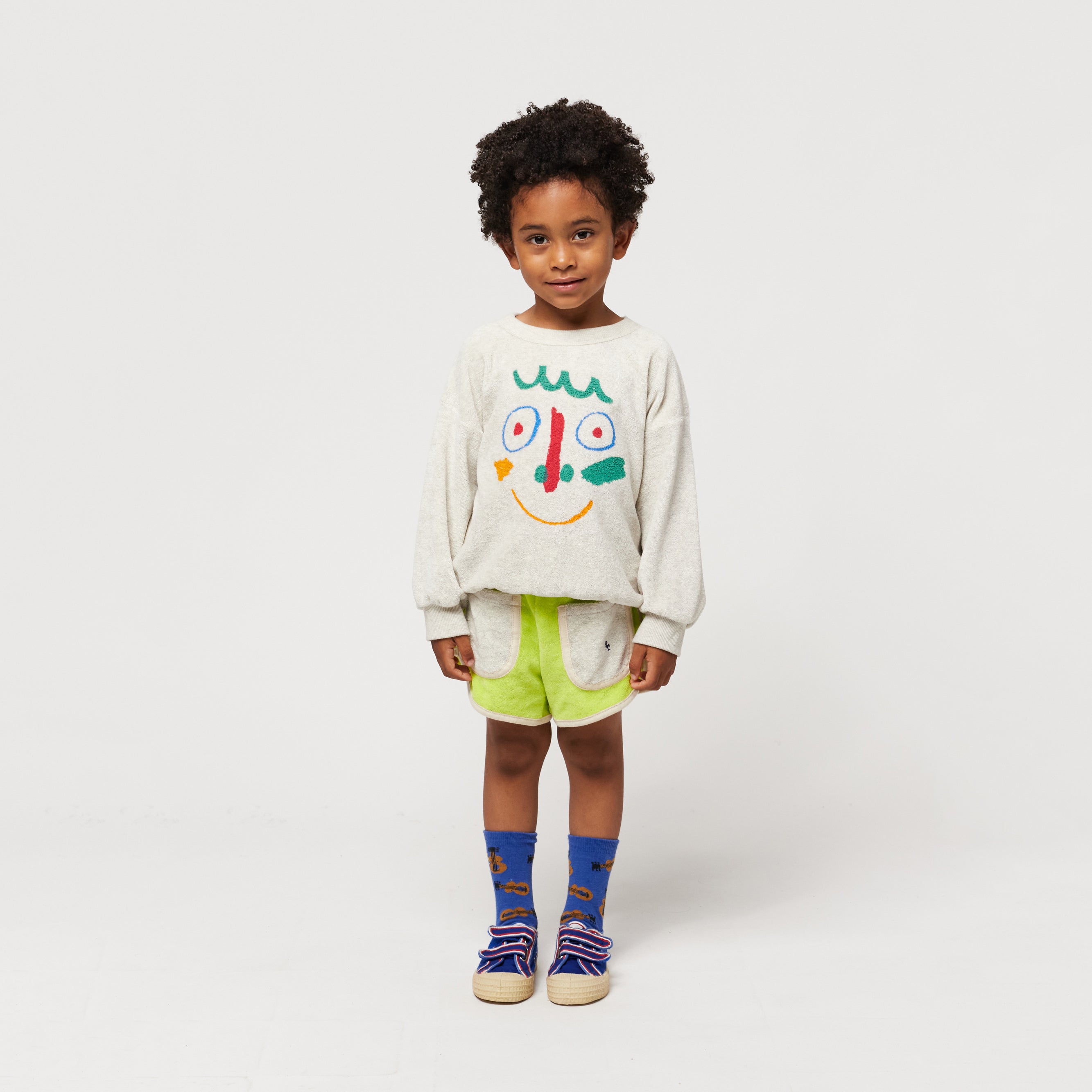 Boys & Girls Light Grey Cotton Sweatshirt