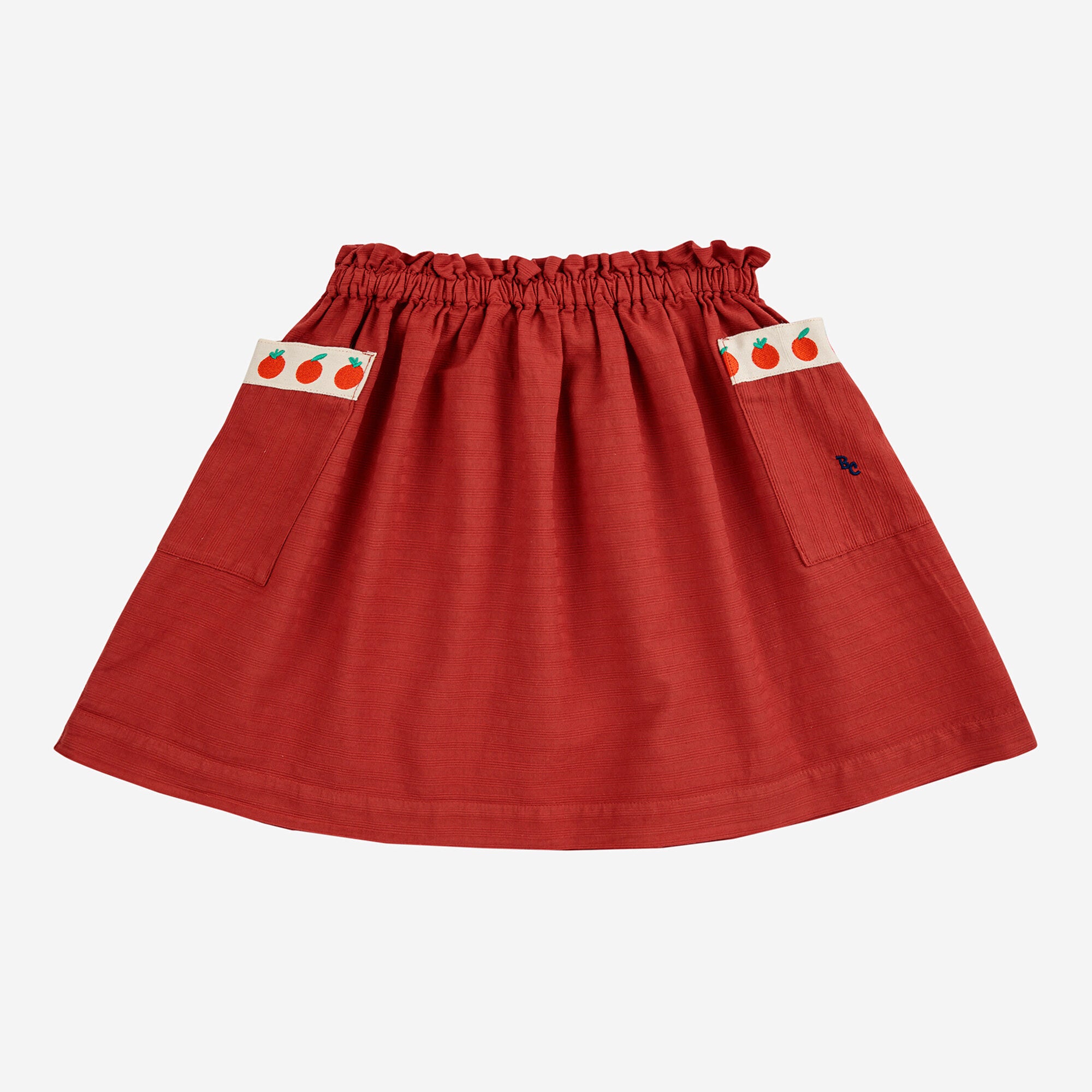 Girls Red Cotton Skirt