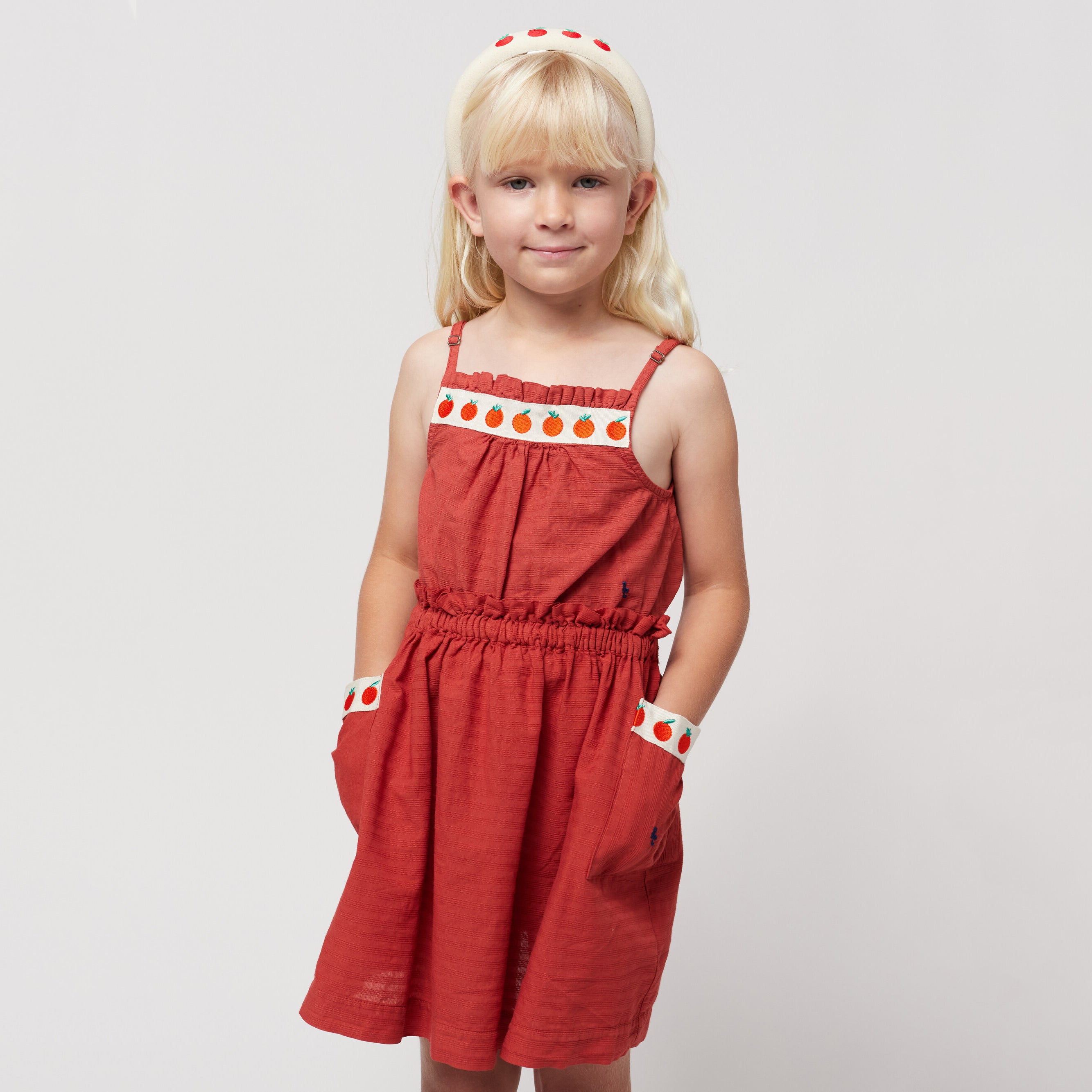 Girls Red Cotton Skirt