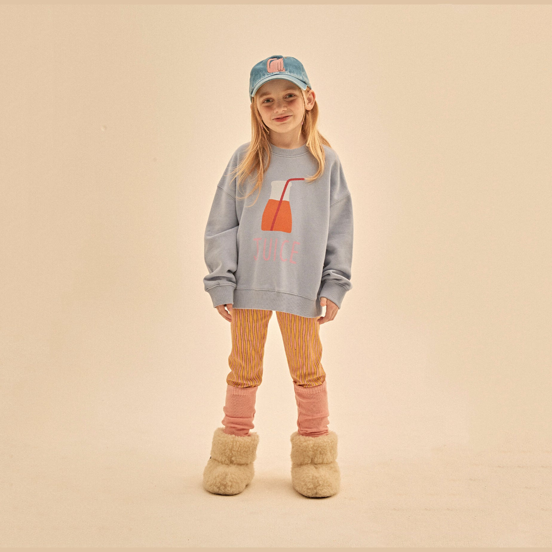 Boys & Girls Lilac Printed Cotton Sweatshirt