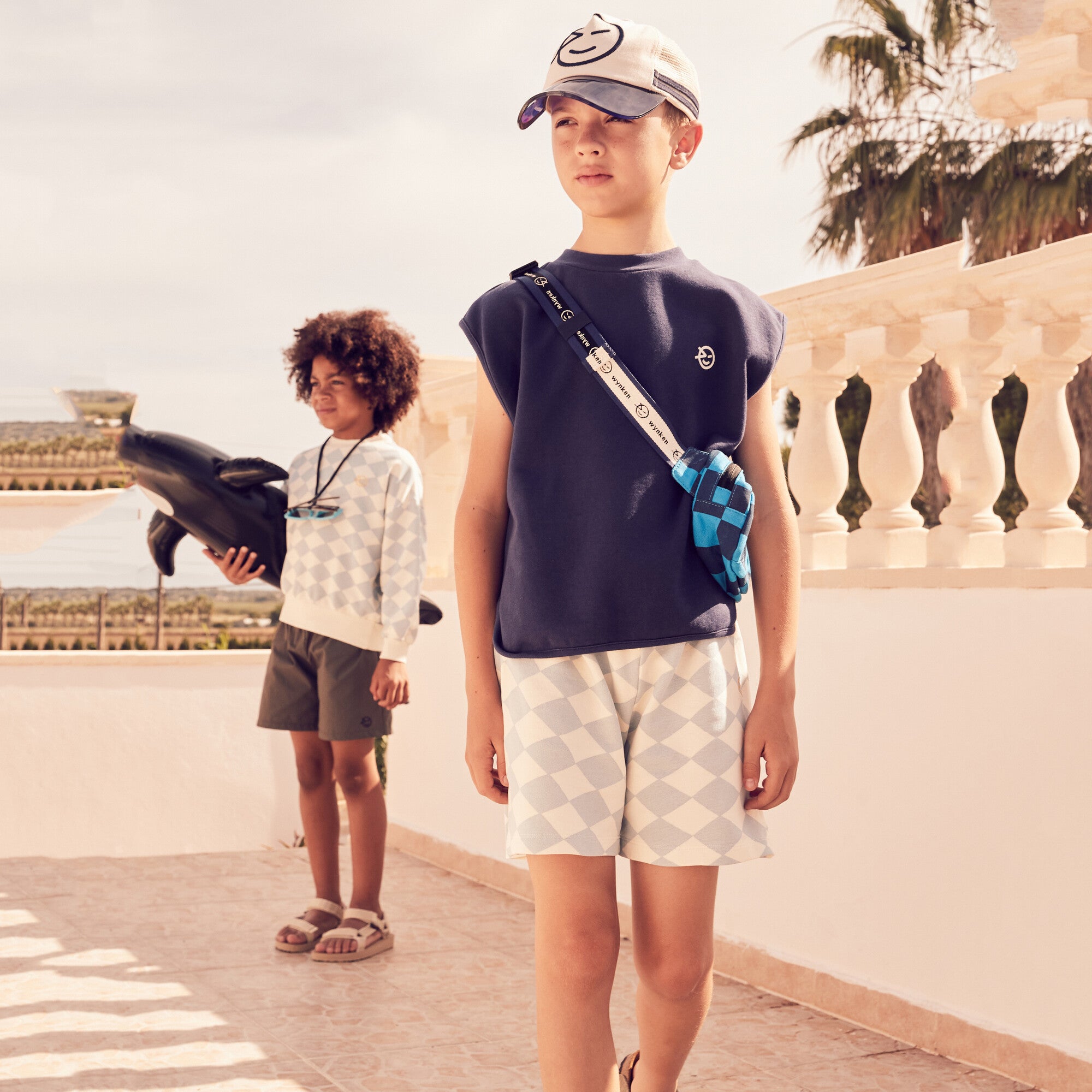 Boys & Girls Navy Cotton Vest