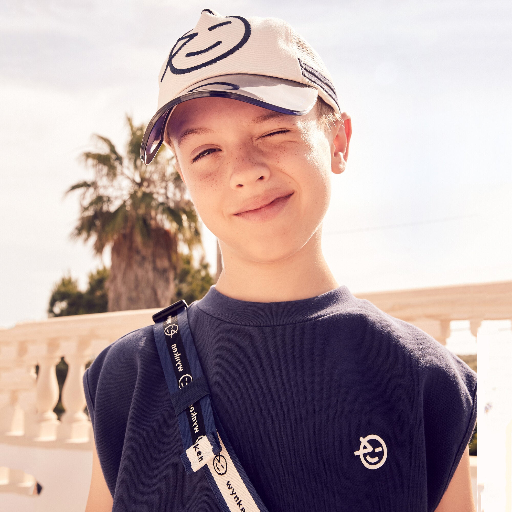 Boys & Girls Navy Cotton Vest