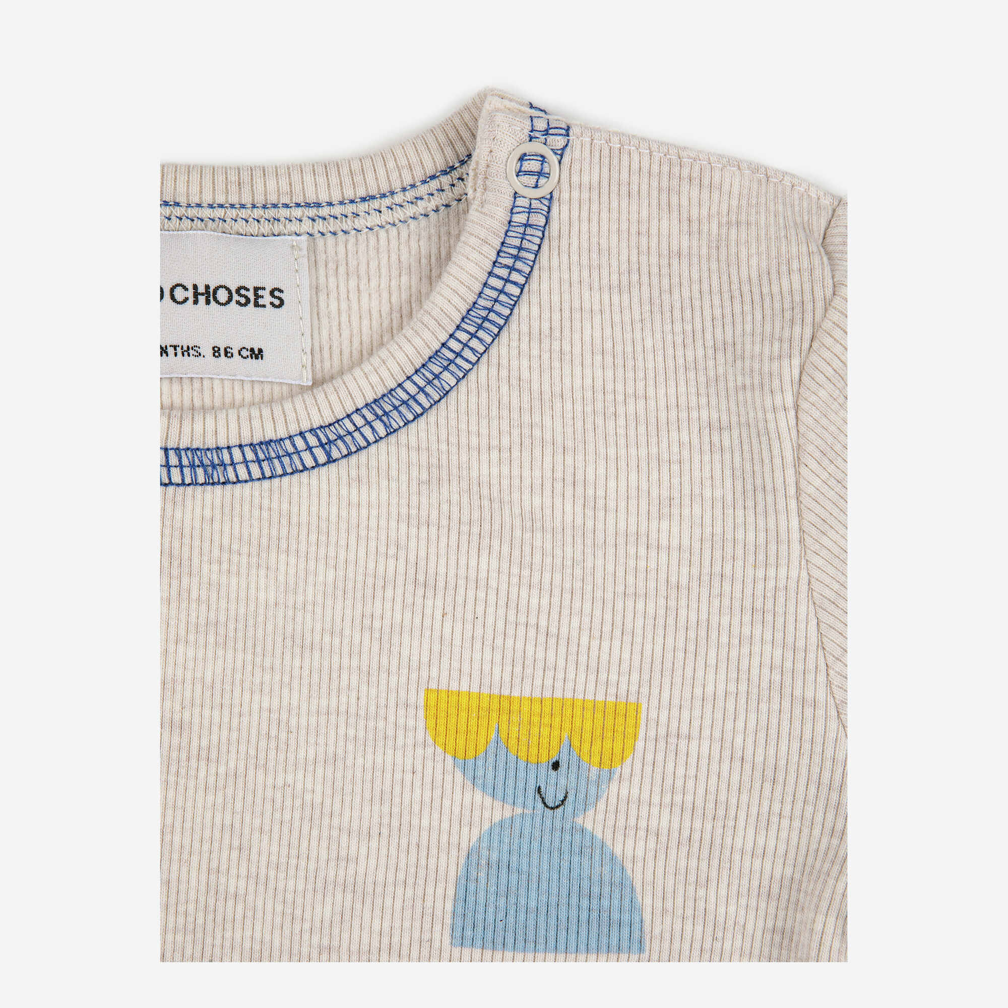 Baby Boys & Girls Beige Printed Cotton T-Shirt