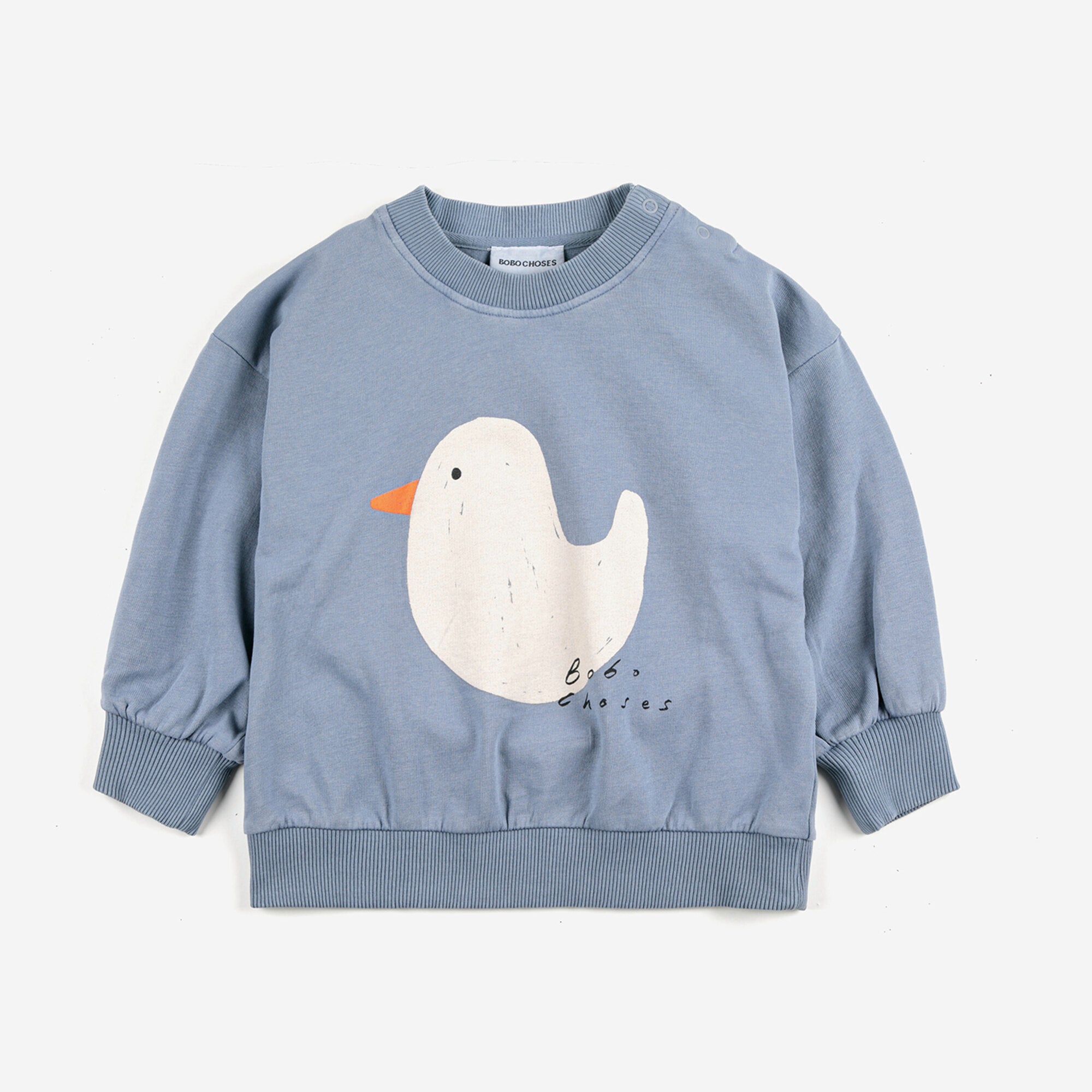 Baby Boys & Girls Blue Printed Cotton Sweatshirt