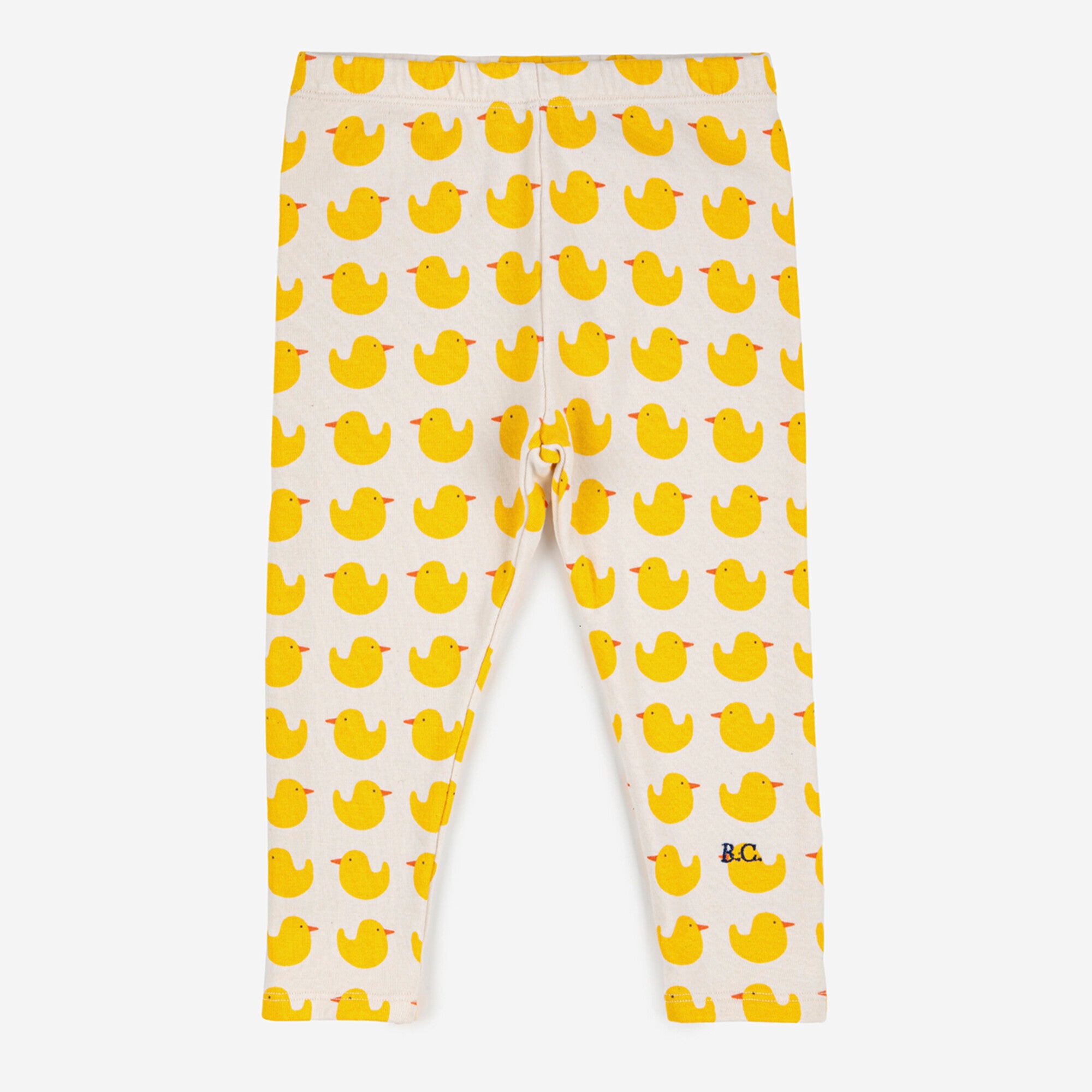 Baby Boys & Girls Yellow Printed Cotton Leggings
