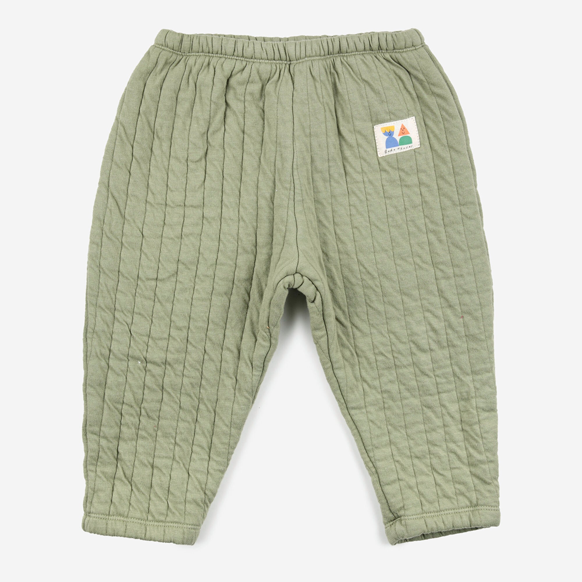 Baby Boys & Girls Light Green Cotton Trousers