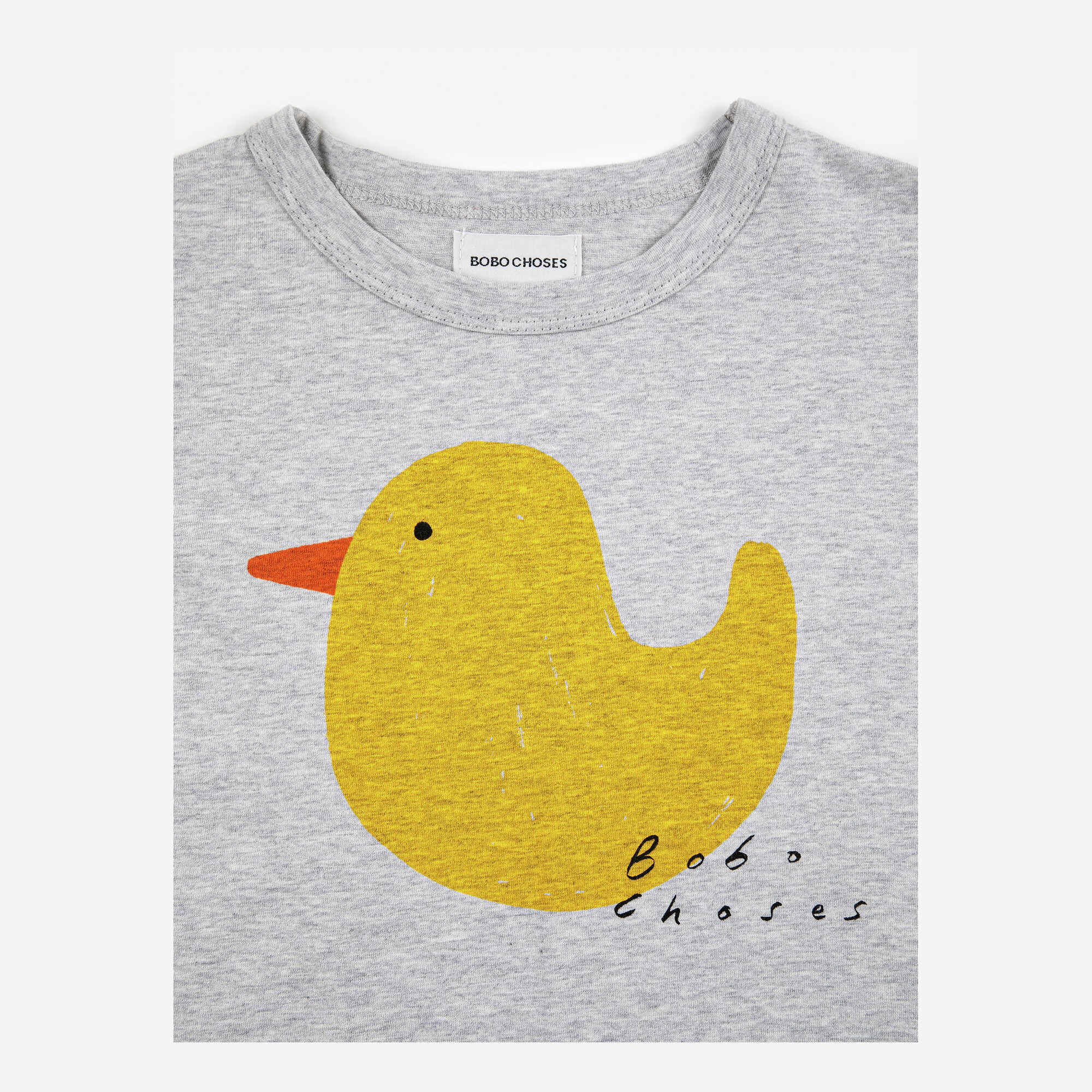 Boys & Girls Grey Printed Cotton T-Shirt