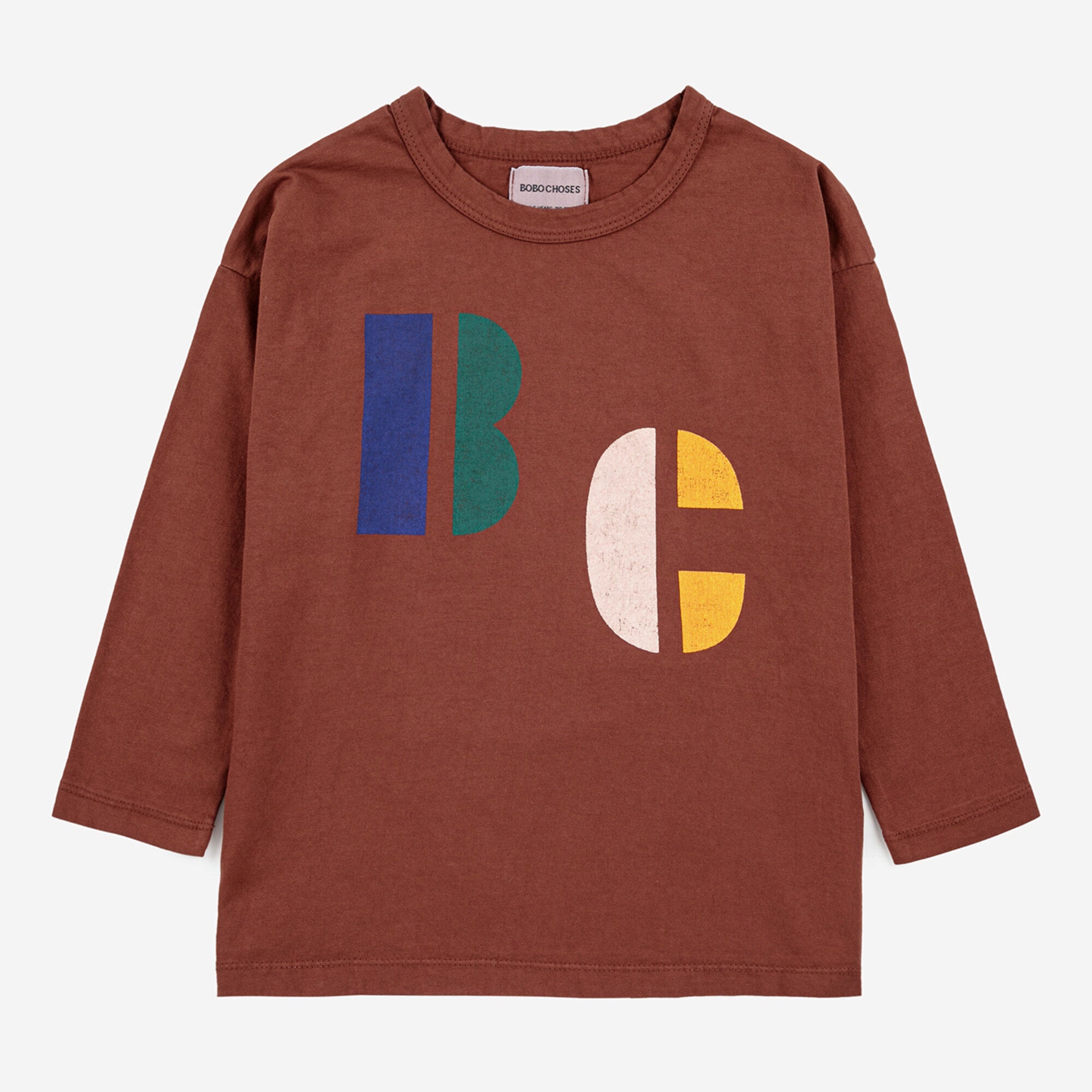 Boys & Girls Dark Brown Logo Cotton T-Shirt